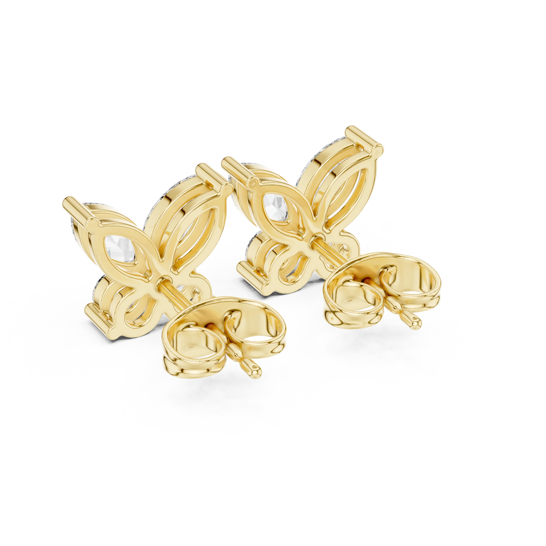 Aurora Butterfly Diamond Stud Earrings