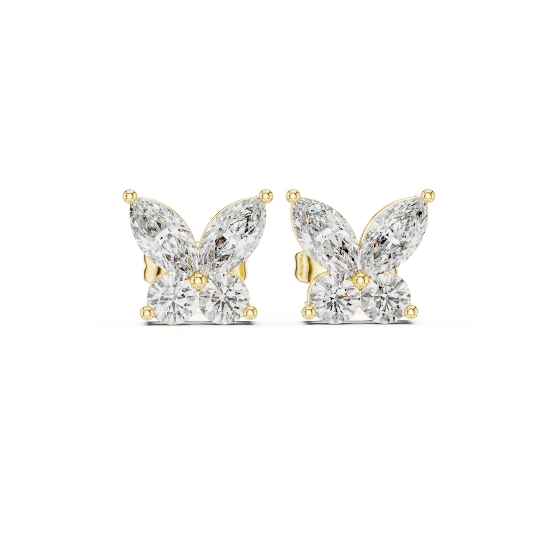Aurora Butterfly Diamond Stud Earrings