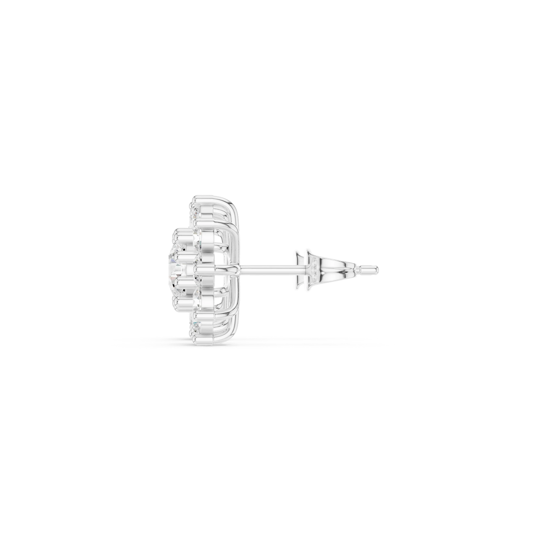 Bloom Radiance Diamond Cluster Stud Earrings