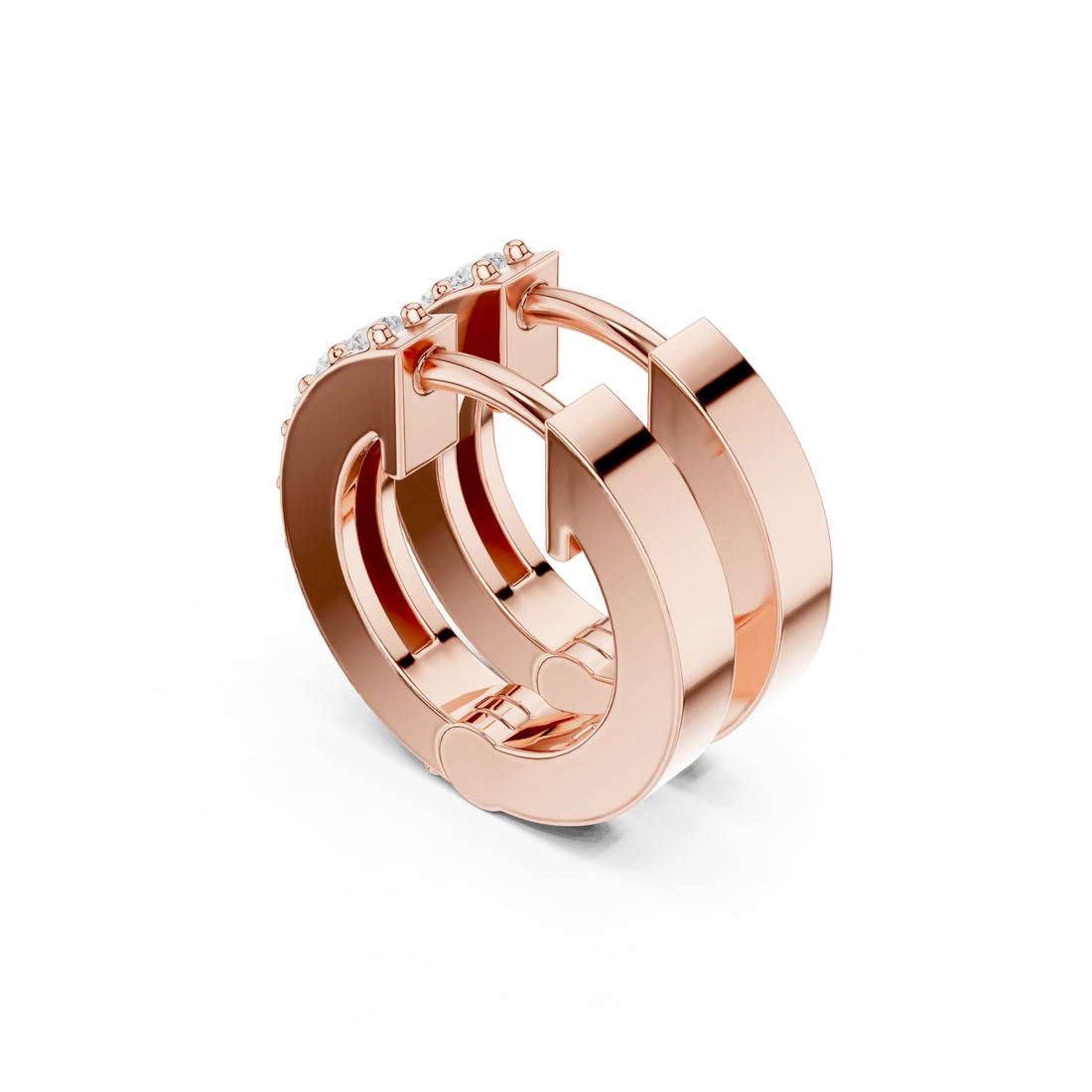 Luna Luxe Diamond Huggie Hoop Earrings