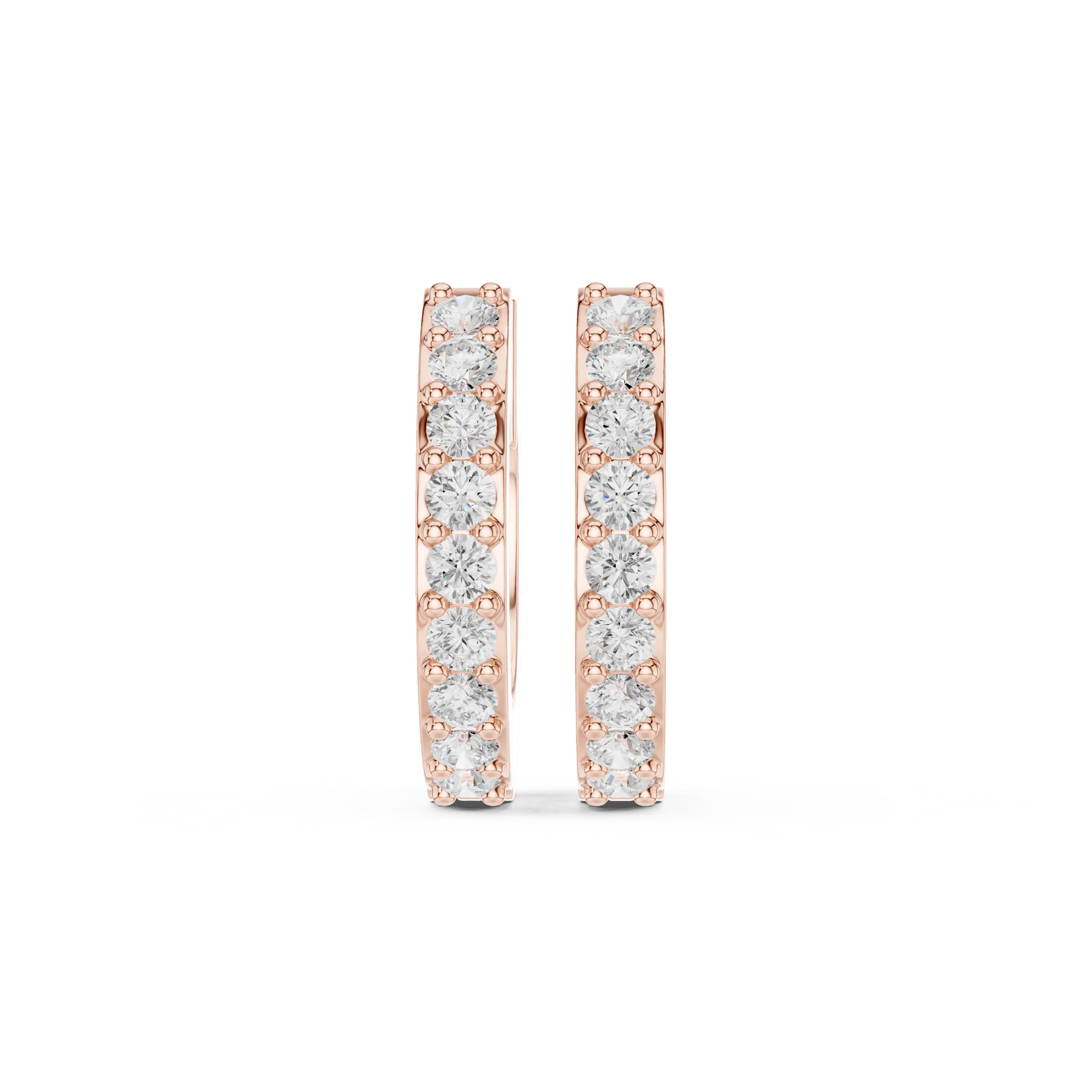 Luna Luxe Diamond Huggie Hoop Earrings