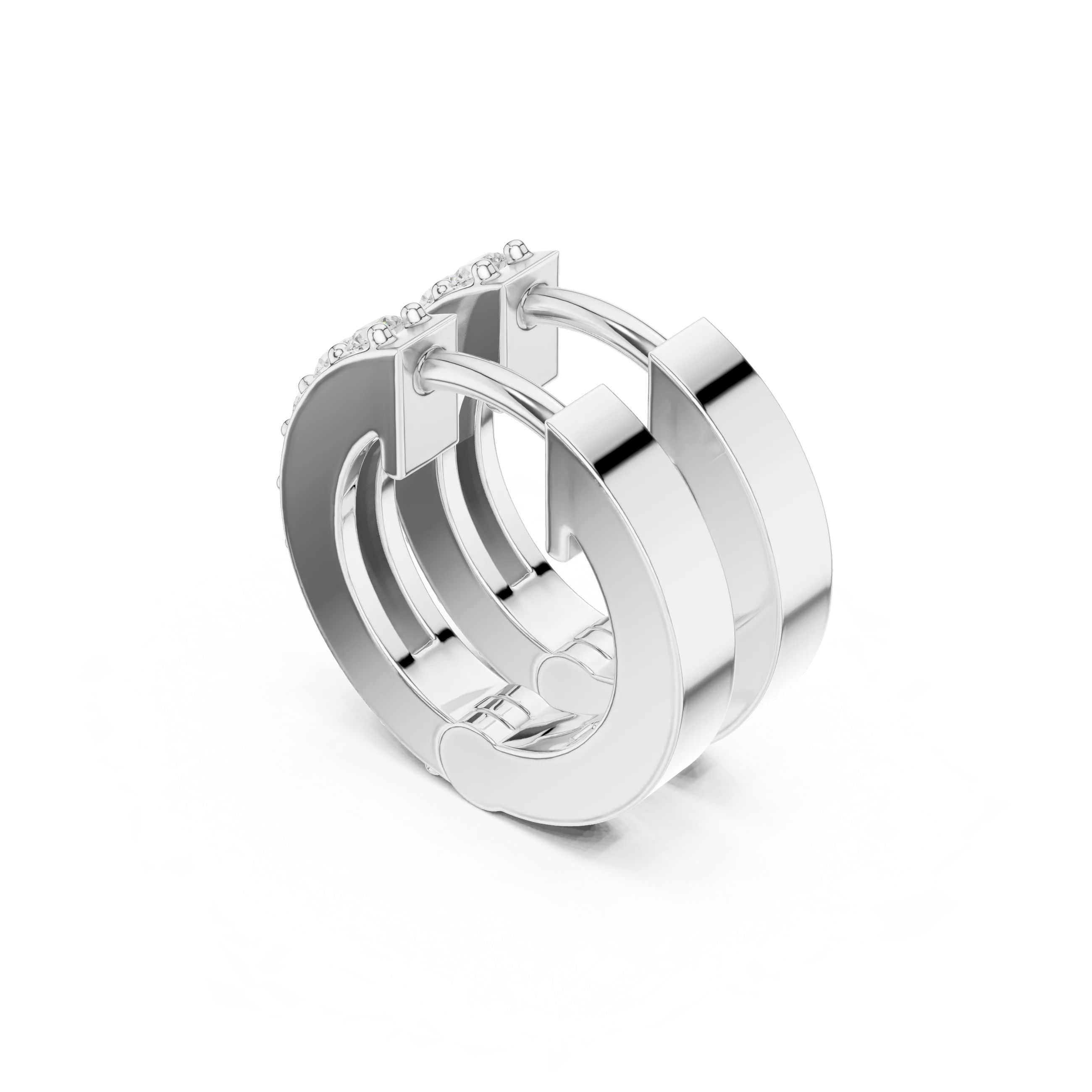 Luna Luxe Diamond Huggie Hoop Earrings