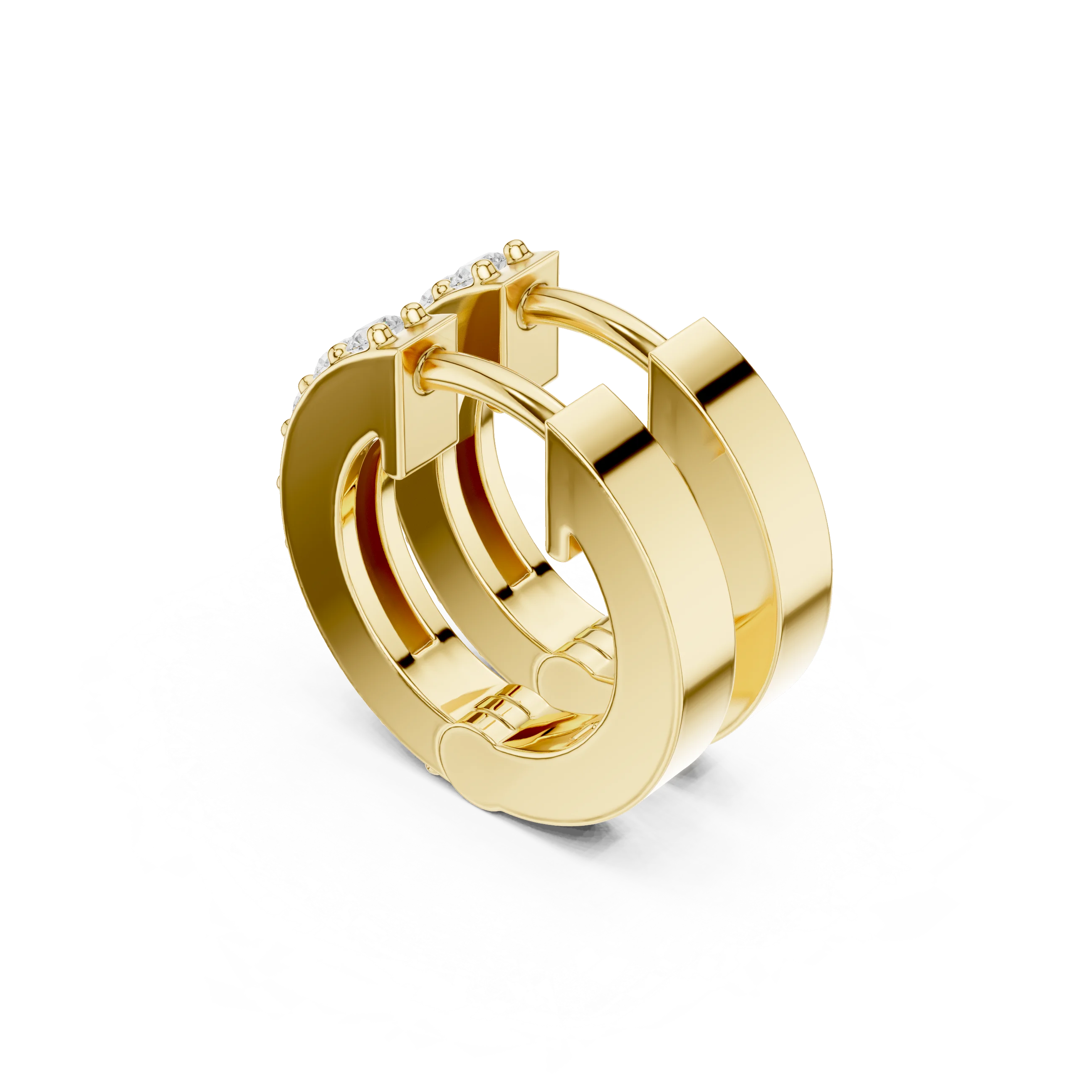 Luna Luxe Diamond Huggie Hoop Earrings