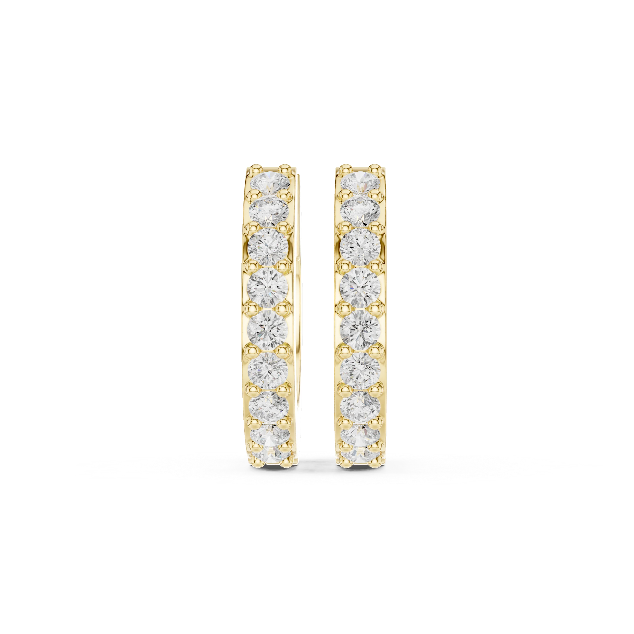 Luna Luxe Diamond Huggie Hoop Earrings