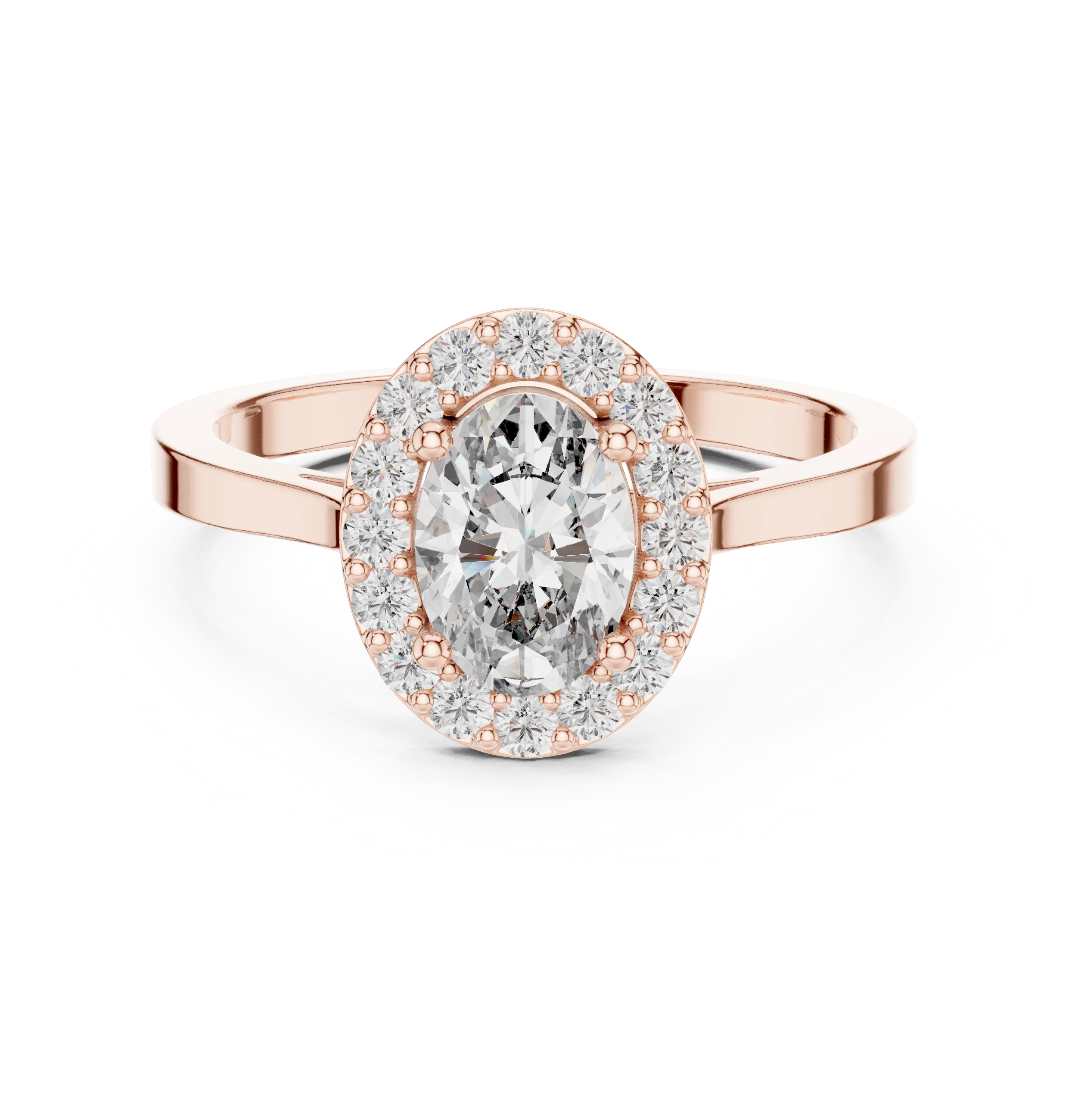 Oval Halo Diamond Engagement Ring