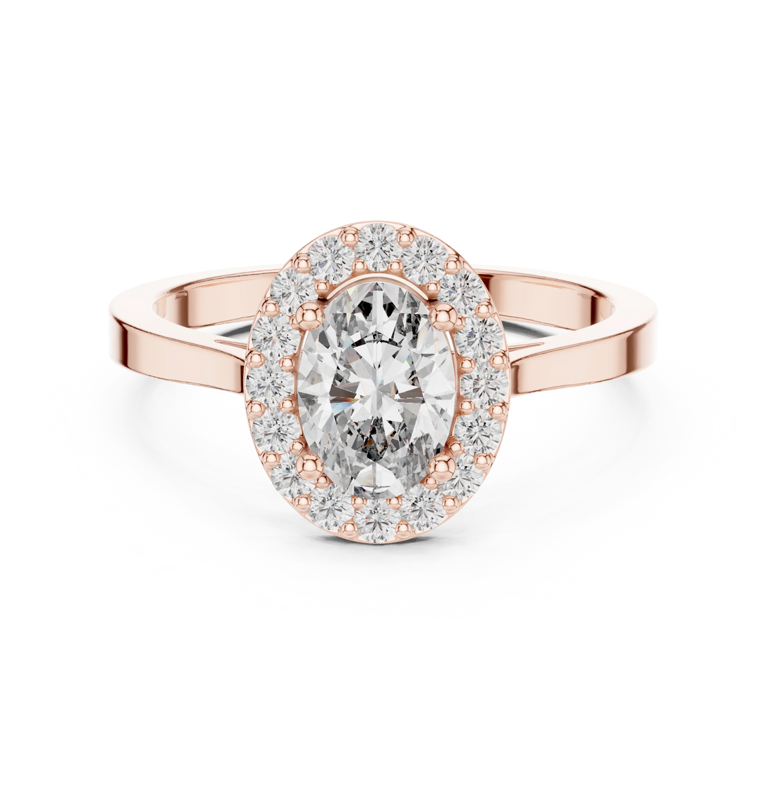 Oval Halo Diamond Engagement Ring
