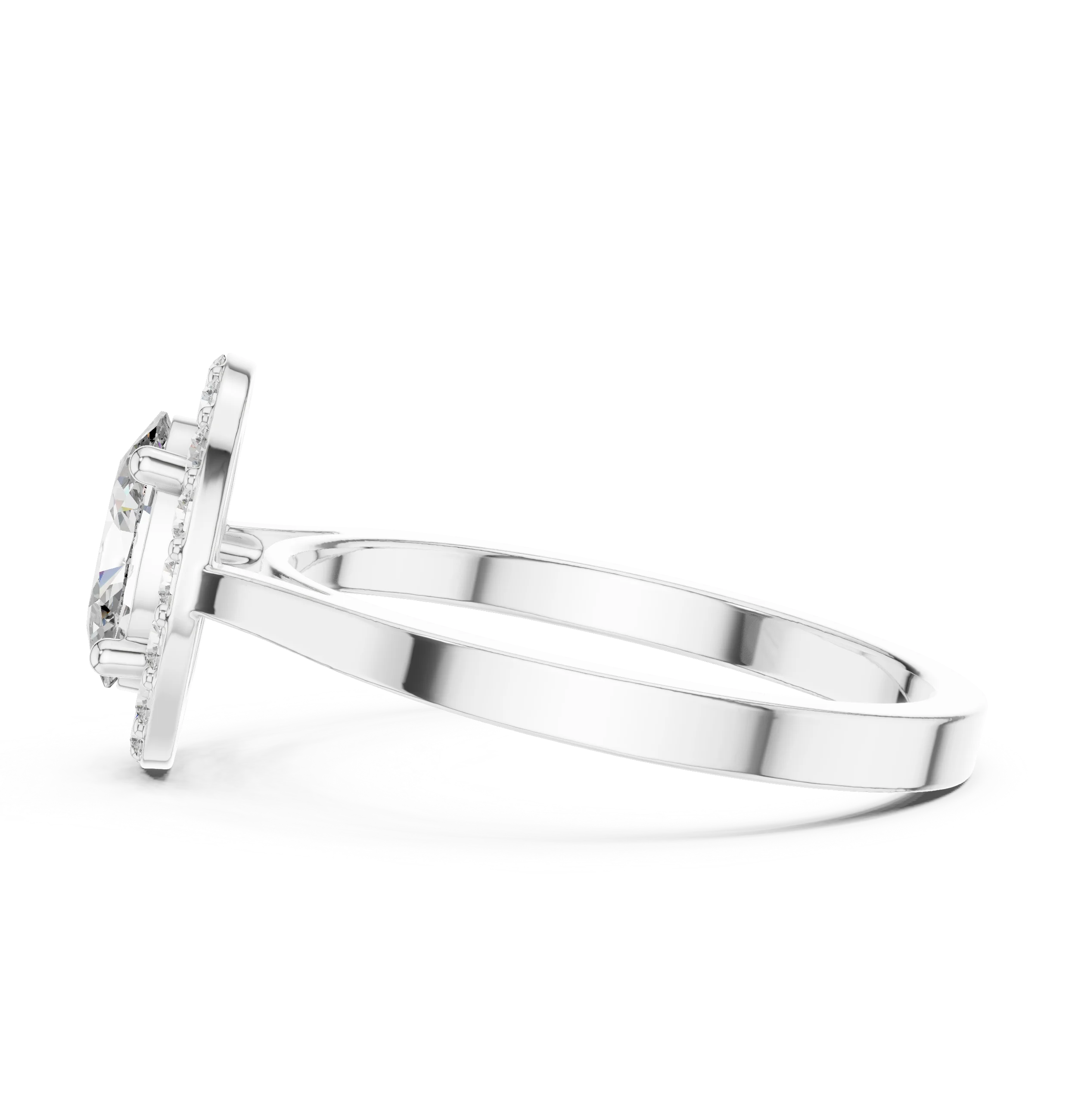 Oval Halo Diamond Engagement Ring