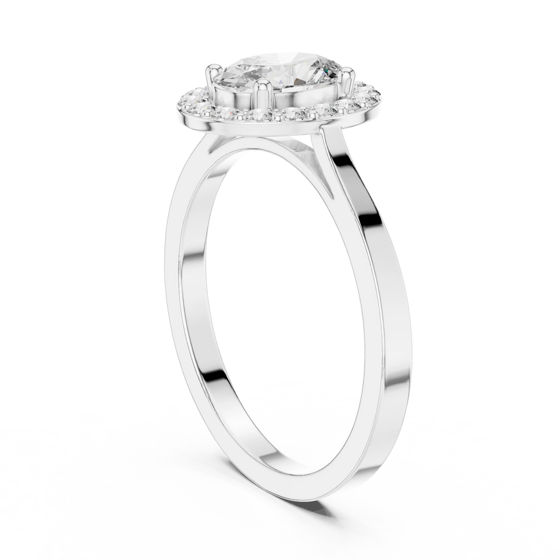 Oval Halo Diamond Engagement Ring