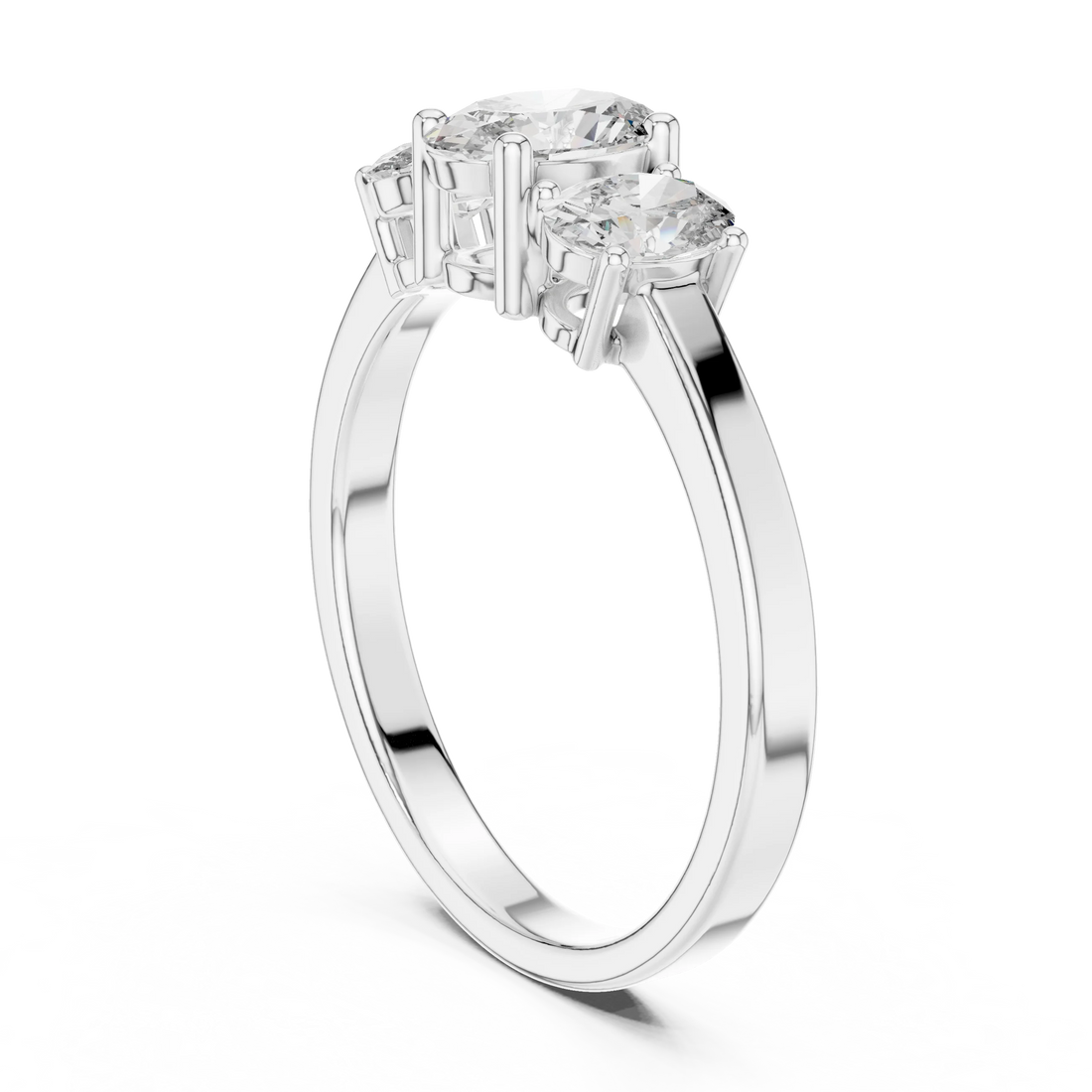 Oval Cut Three-Stone Diamond Engagement Ring