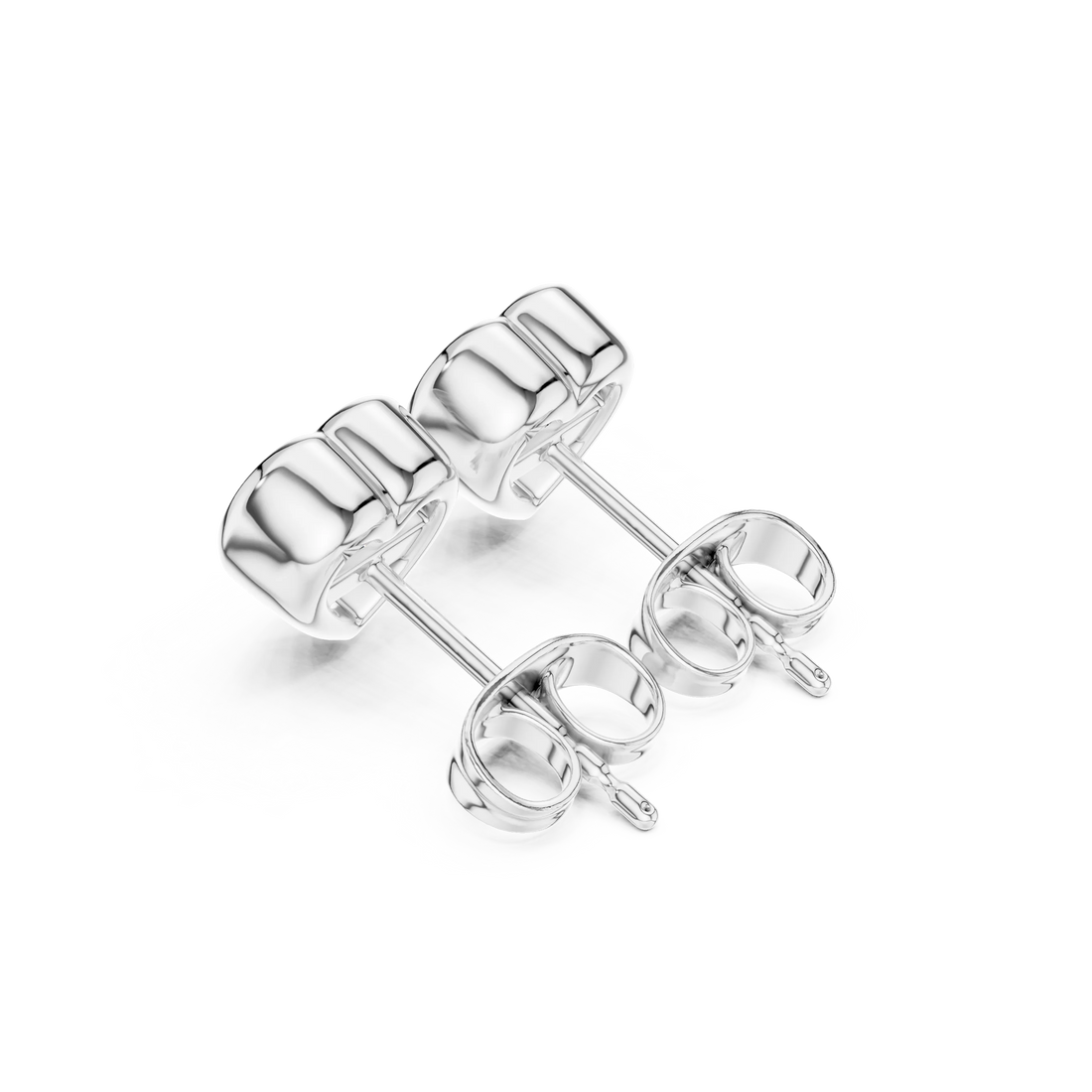Amoria Heart Bezel Diamond Stud Earrings