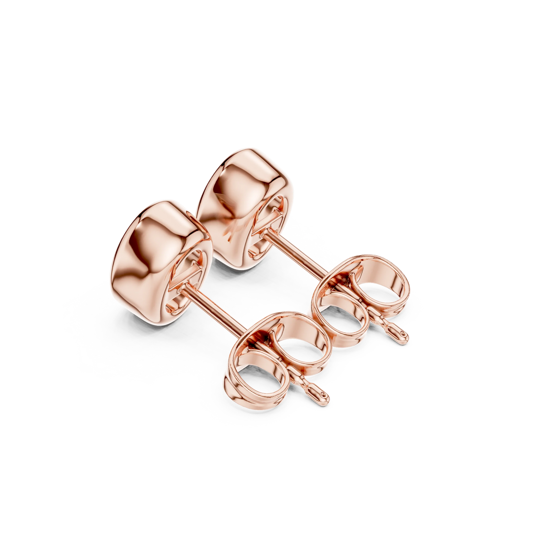 Elara Oval Bezel Diamond Stud Earrings