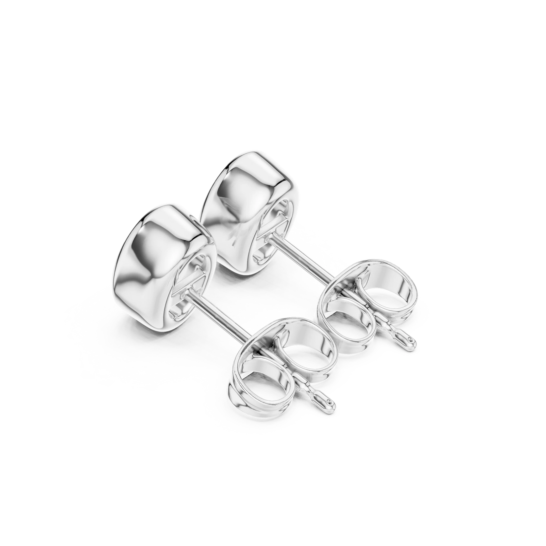 Elara Oval Bezel Diamond Stud Earrings