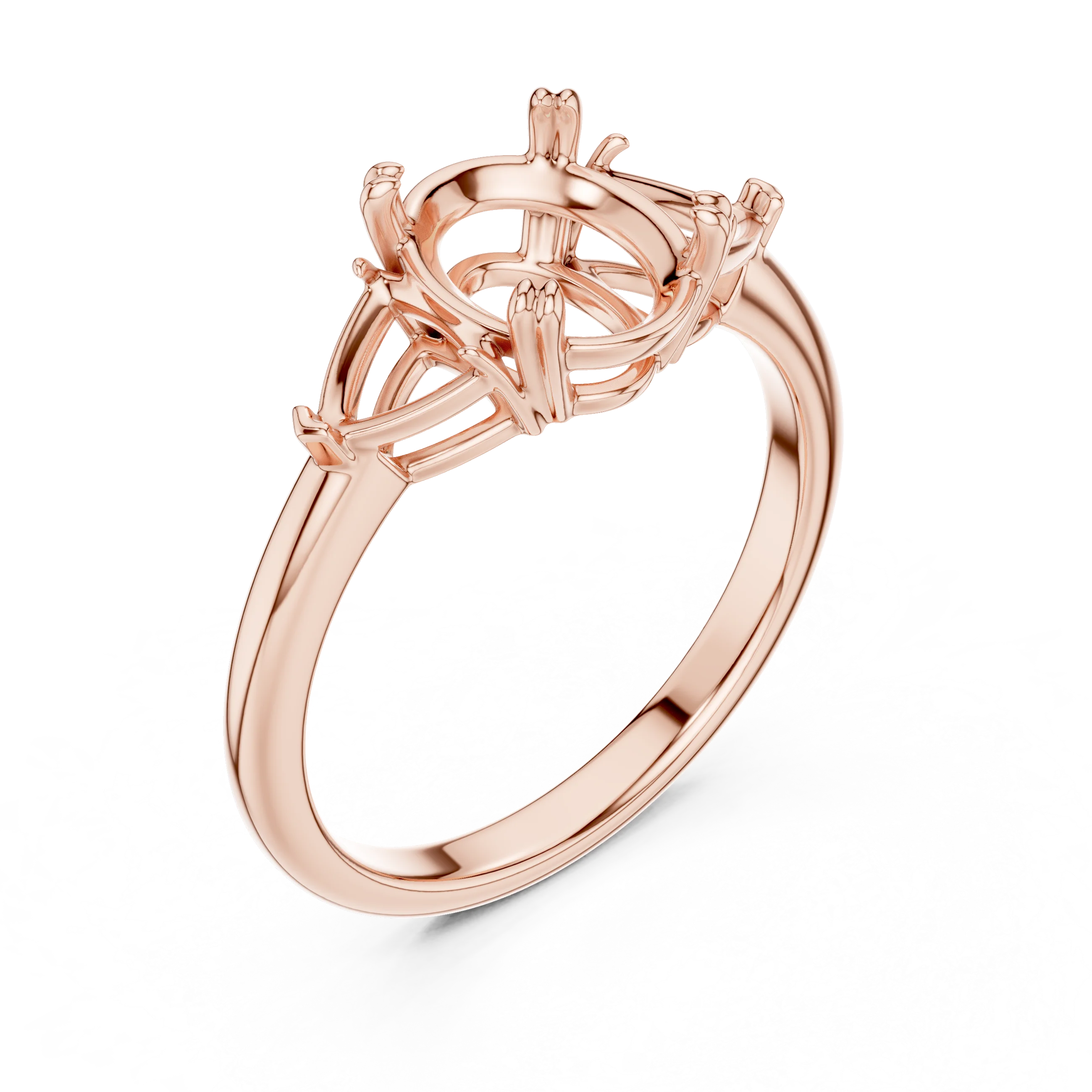 Oval Cut Diamond Three Stone Engagement Ring