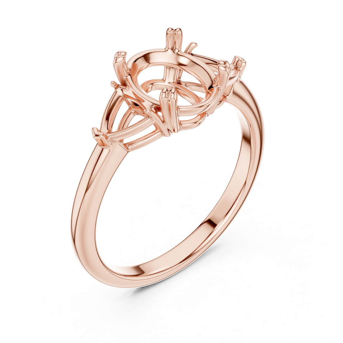 Oval Cut Diamond Three Stone Engagement Ring