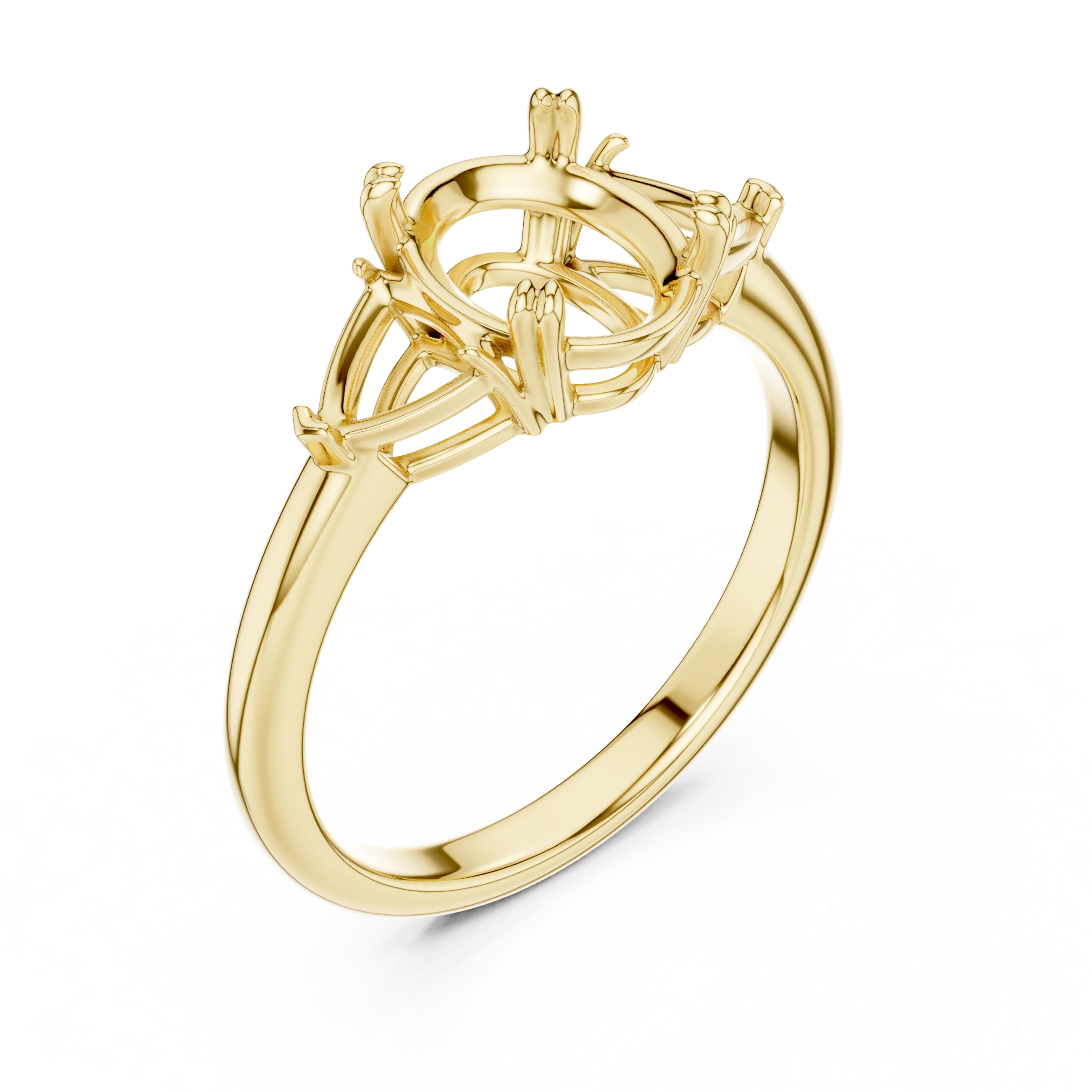 Oval Cut Diamond Three Stone Engagement Ring