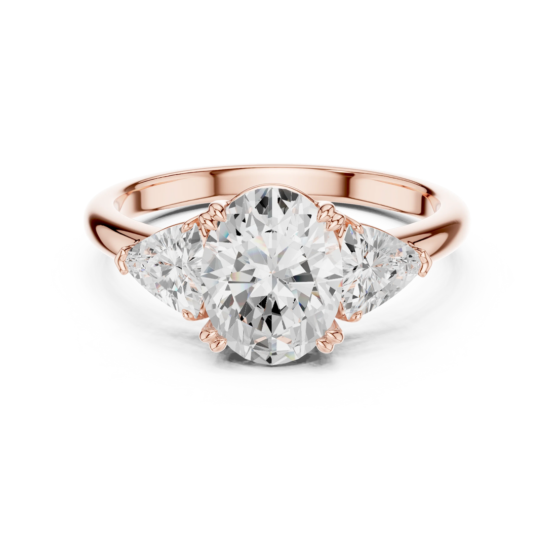 Oval Cut Diamond Three Stone Engagement Ring