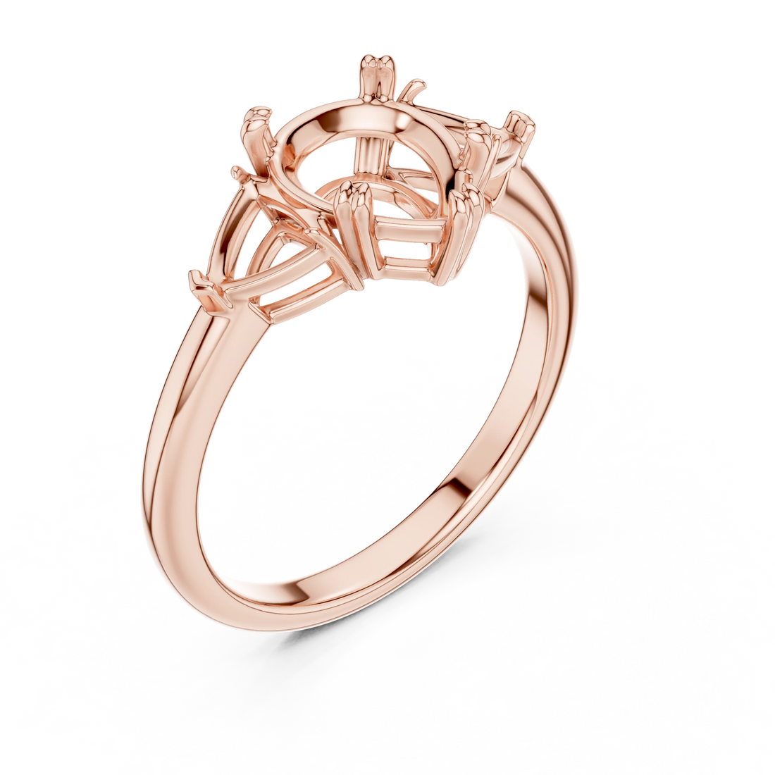 Pear Cut Diamond Three Stone Engagement Ring