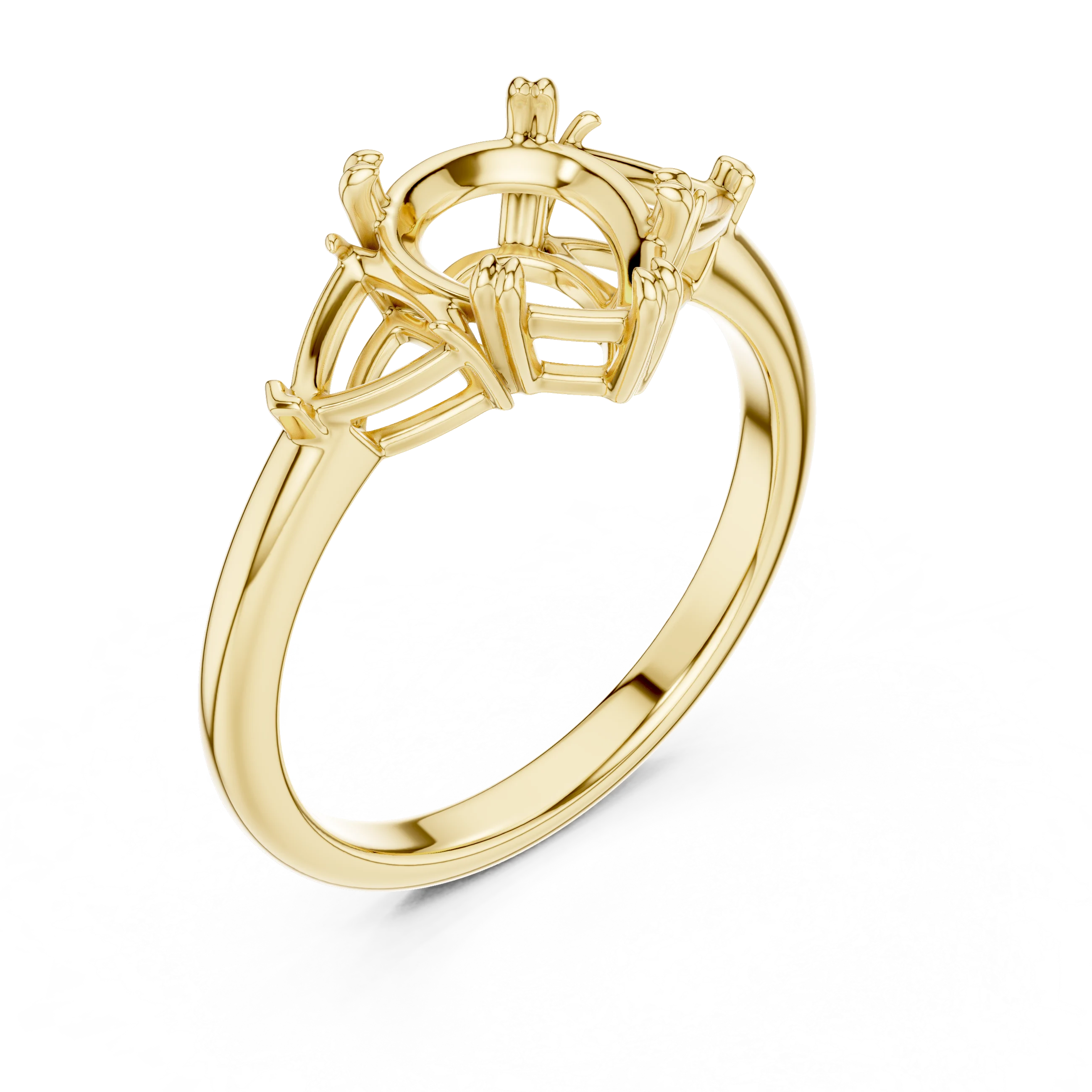 Pear Cut Diamond Three Stone Engagement Ring