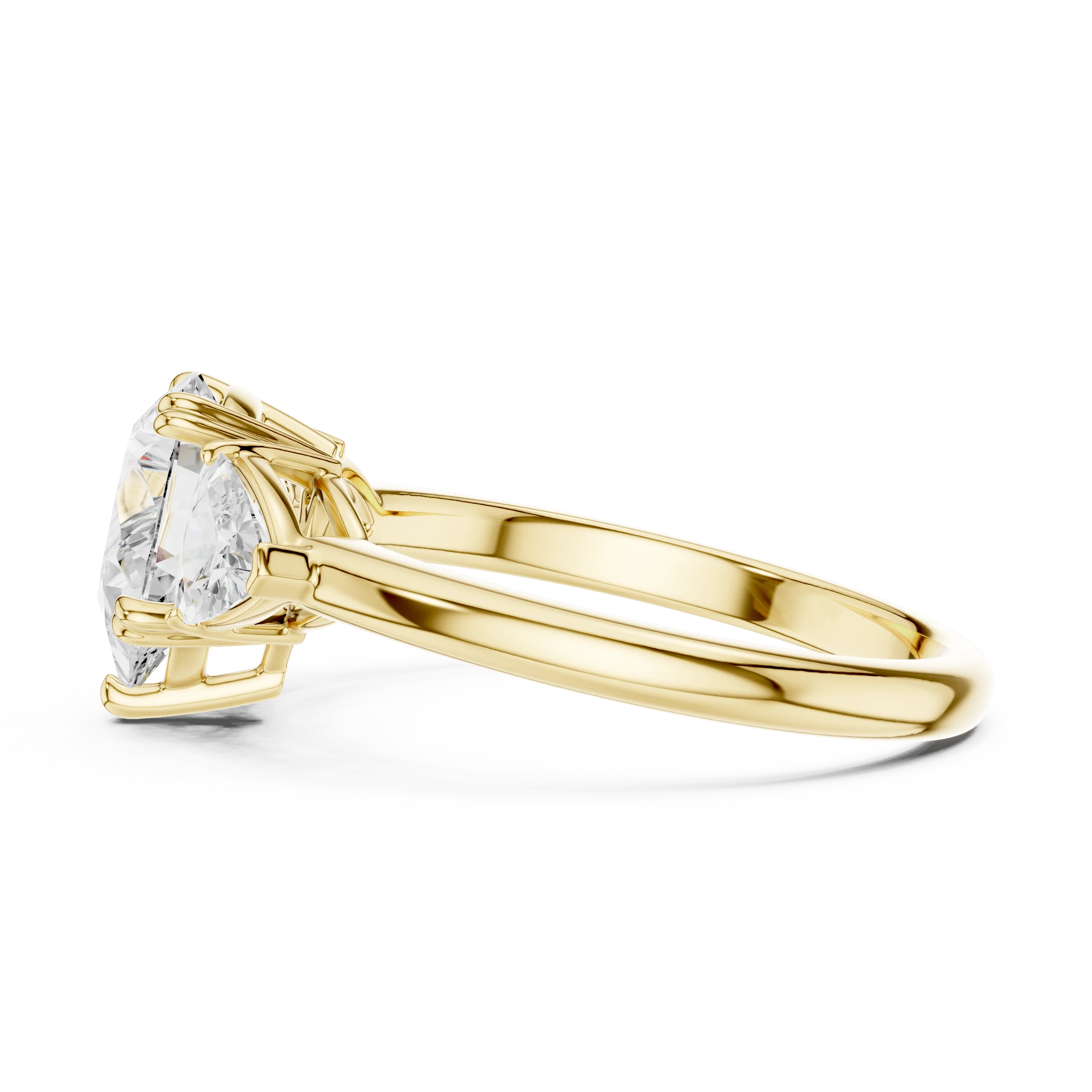 Pear Cut Diamond Three Stone Engagement Ring