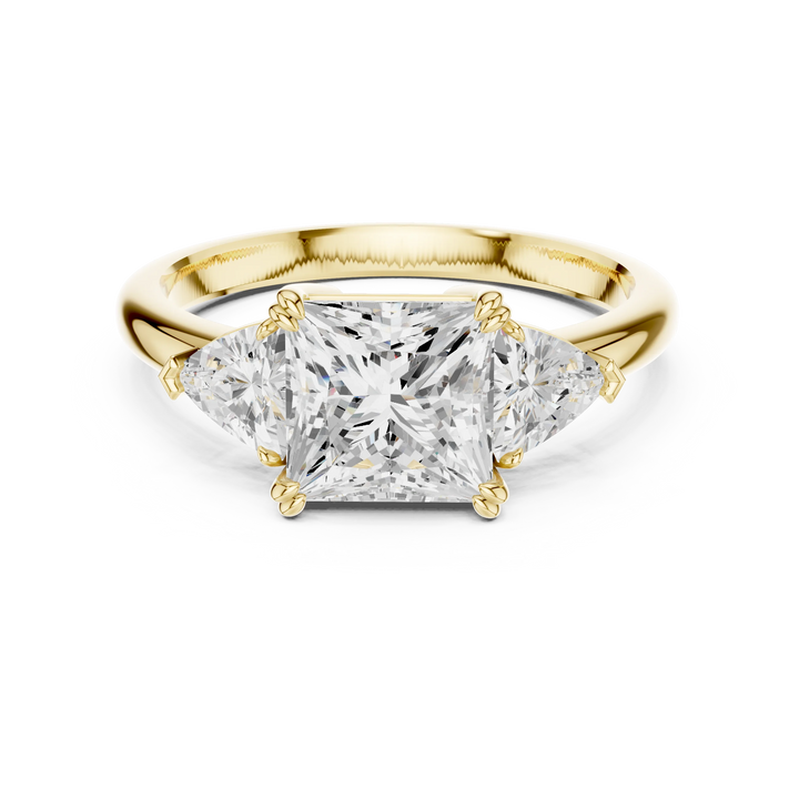 Princess Cut Diamond Three Stone Engagement Ring