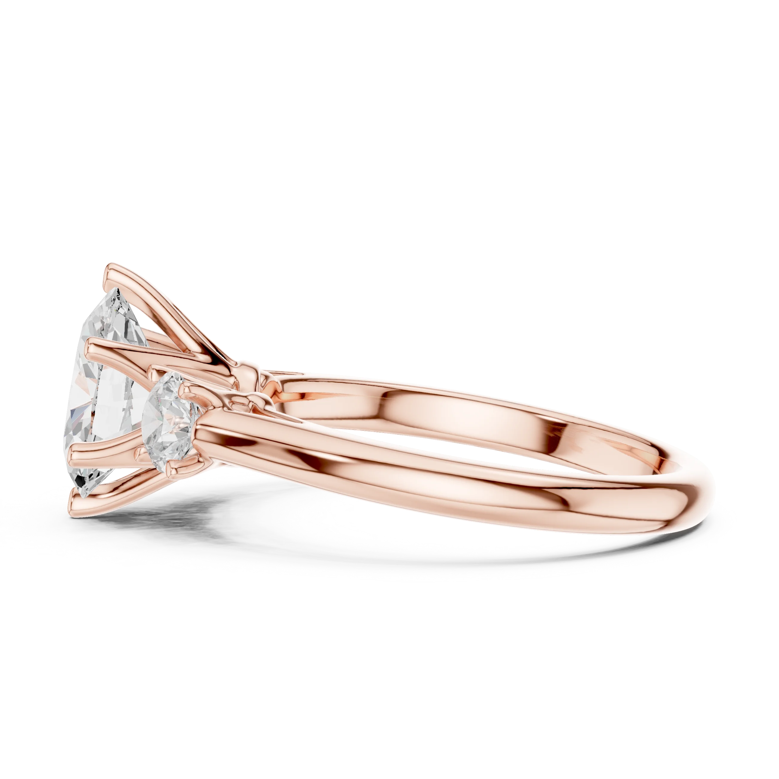 Oval Diamond Three-Stone Engagement Ring