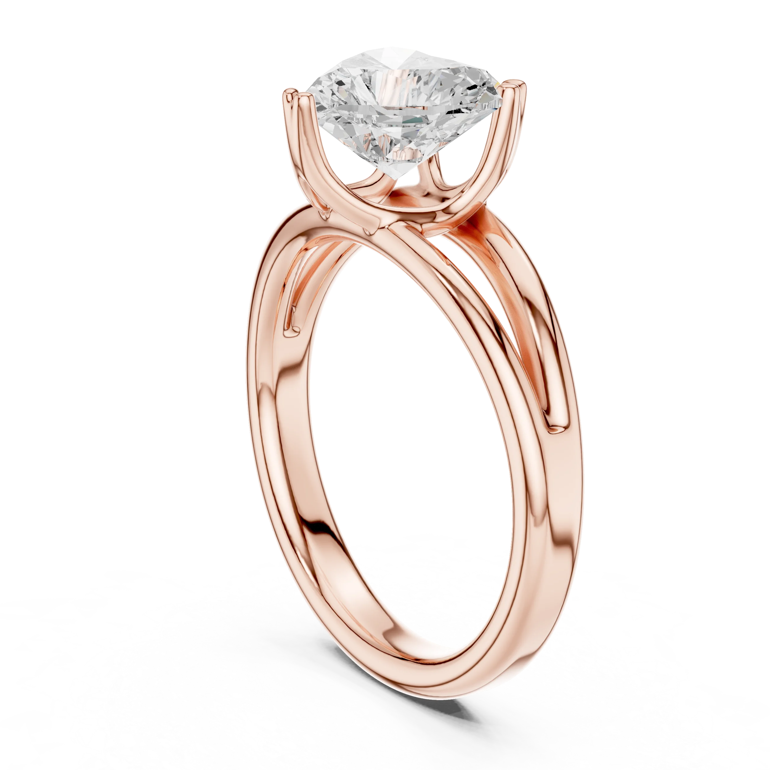 Heart Shape Diamond Solitaire Engagement Ring