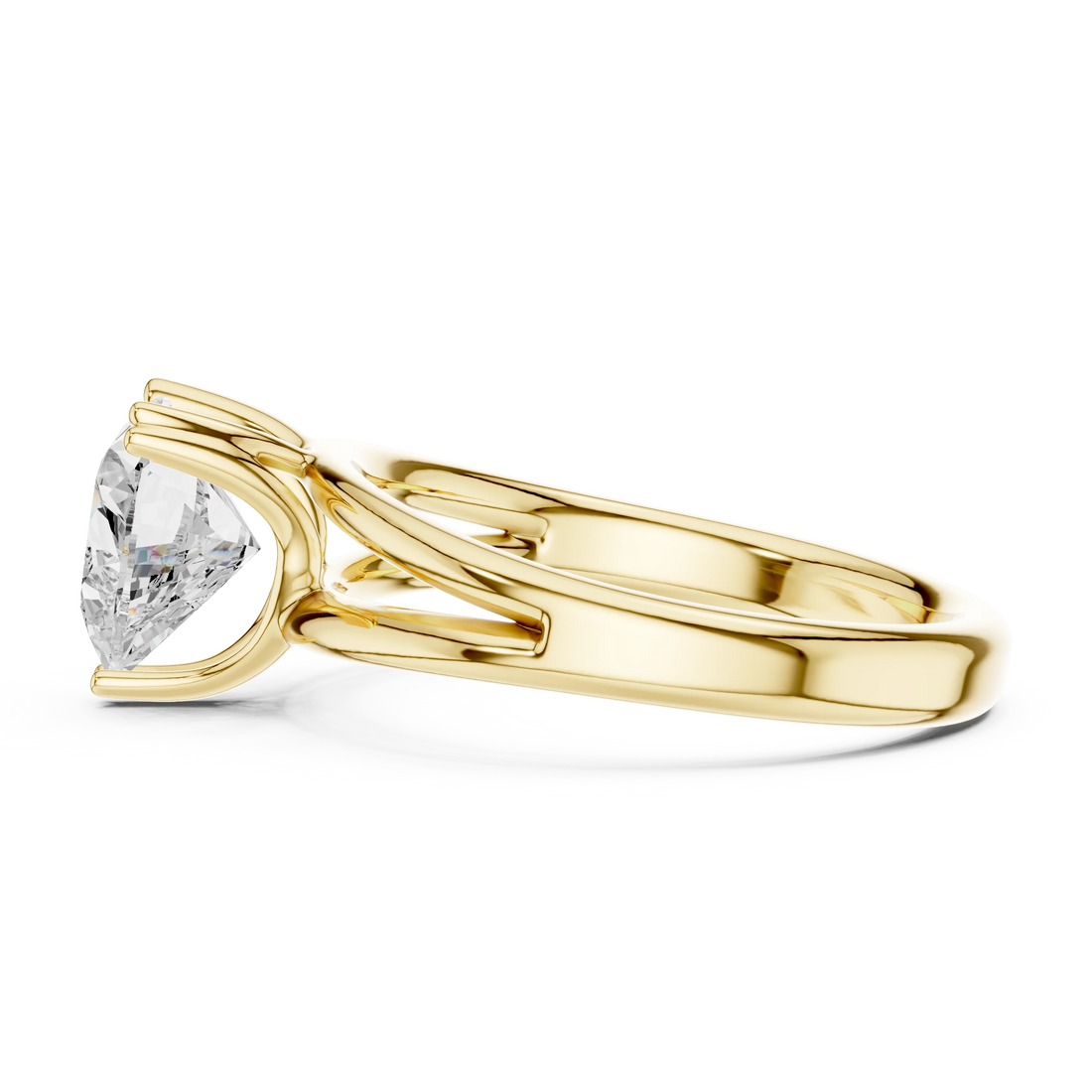 Heart Shape Diamond Solitaire Engagement Ring