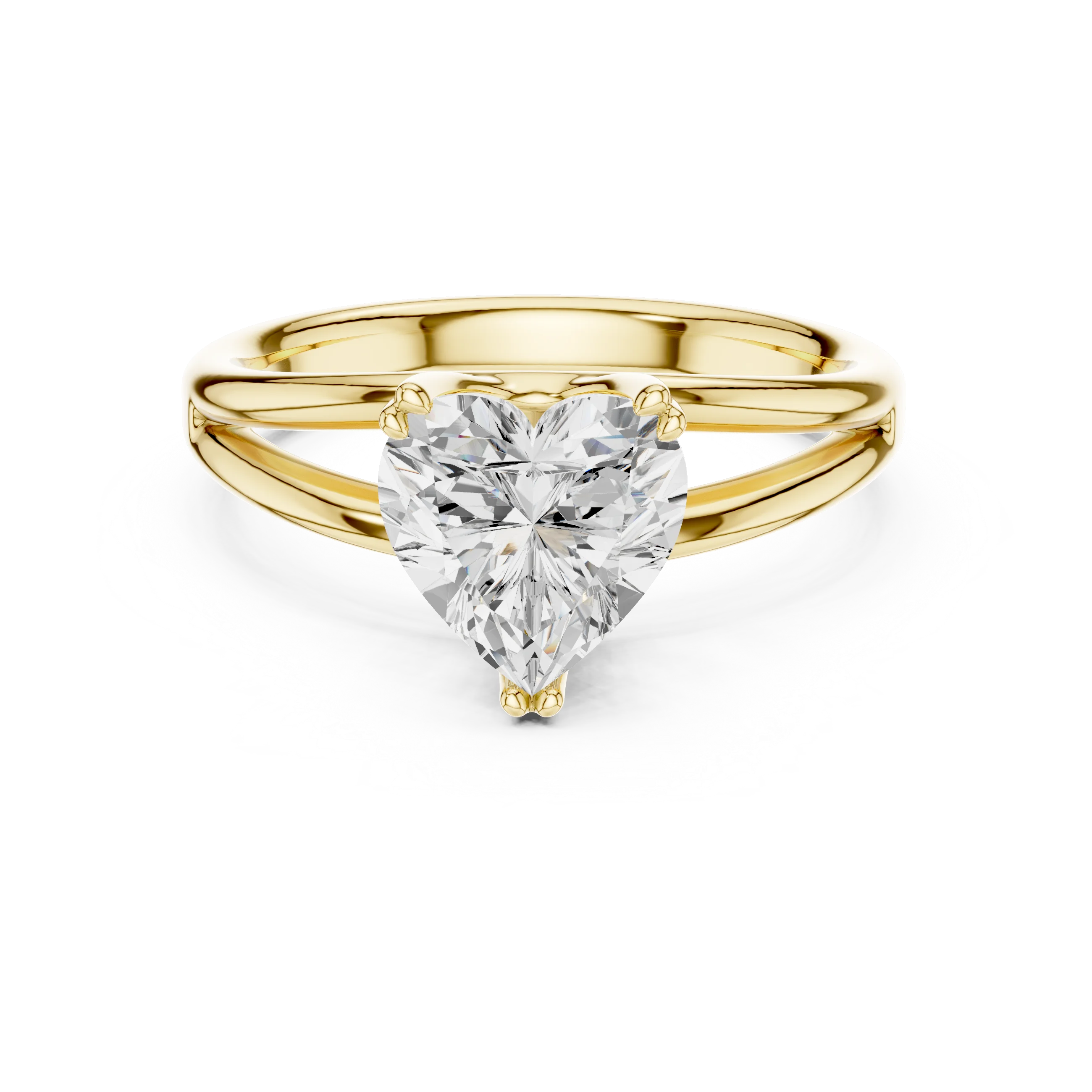 Heart Shape Diamond Solitaire Engagement Ring