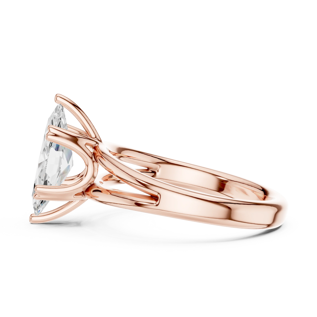 Marquise Shape Diamond Solitaire Engagement Ring