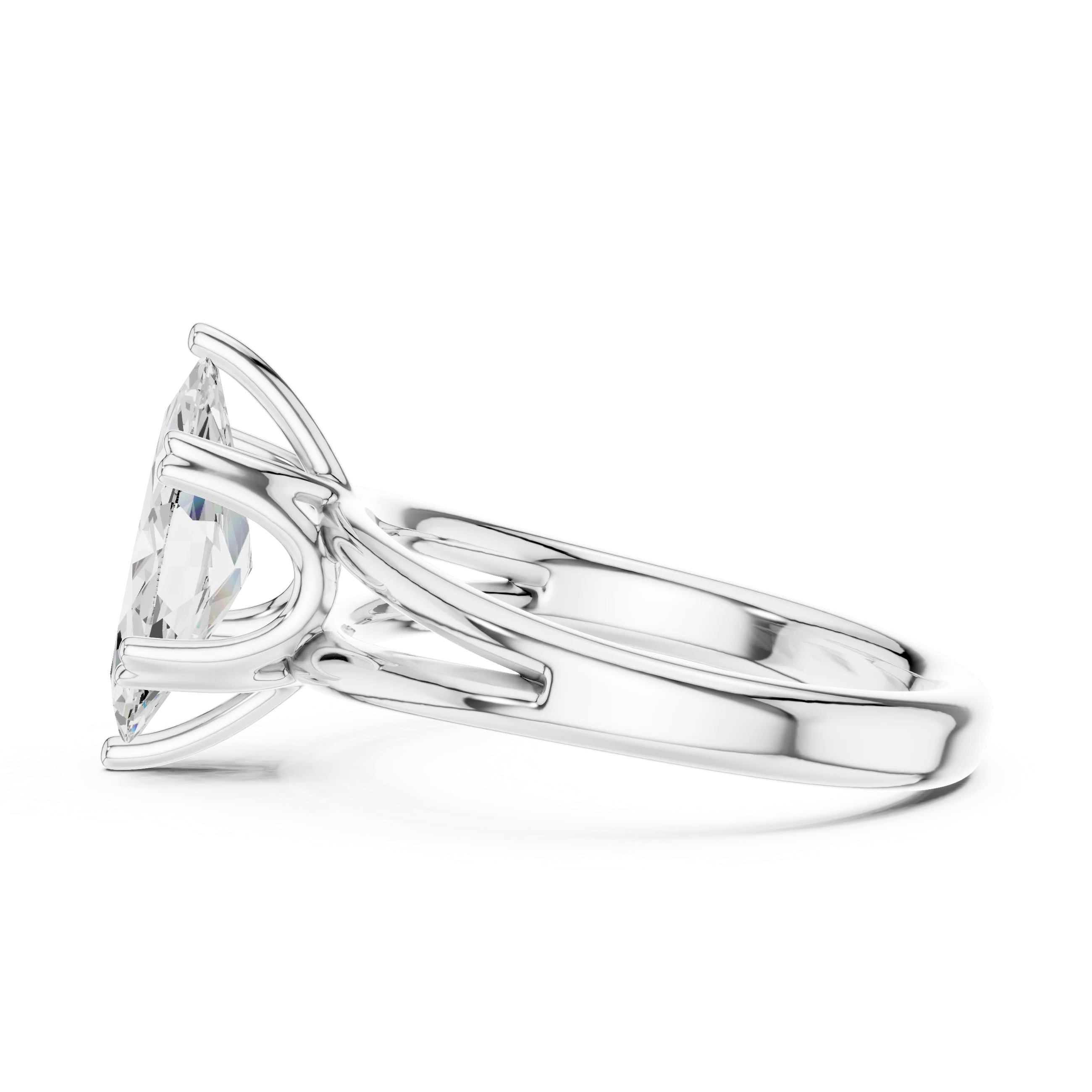 Marquise Shape Diamond Solitaire Engagement Ring