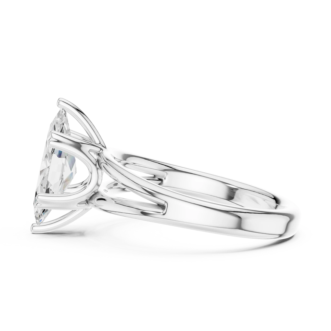 Marquise Shape Diamond Solitaire Engagement Ring