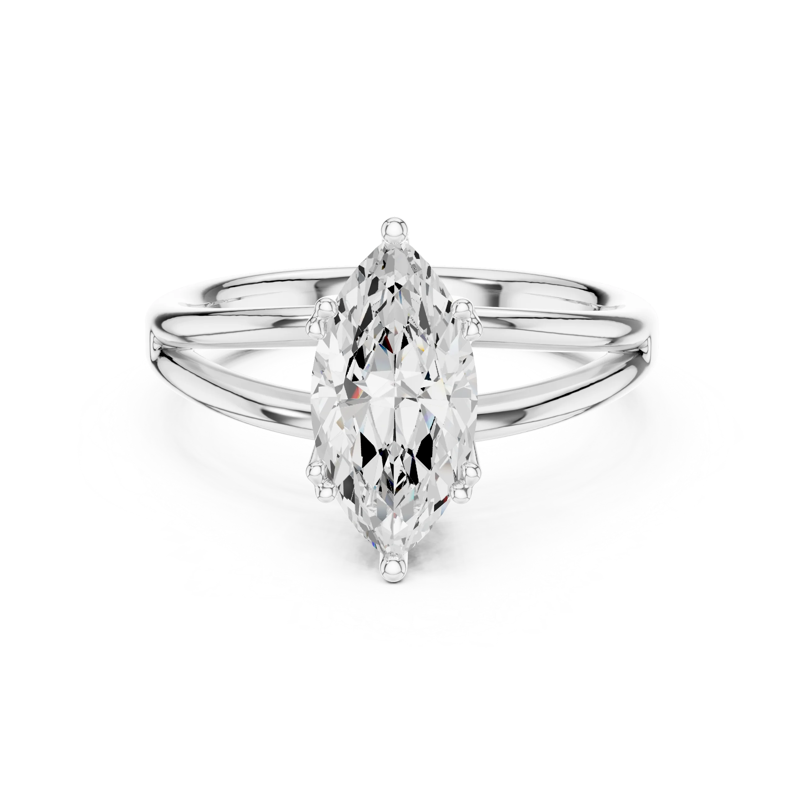 Marquise Shape Diamond Solitaire Engagement Ring