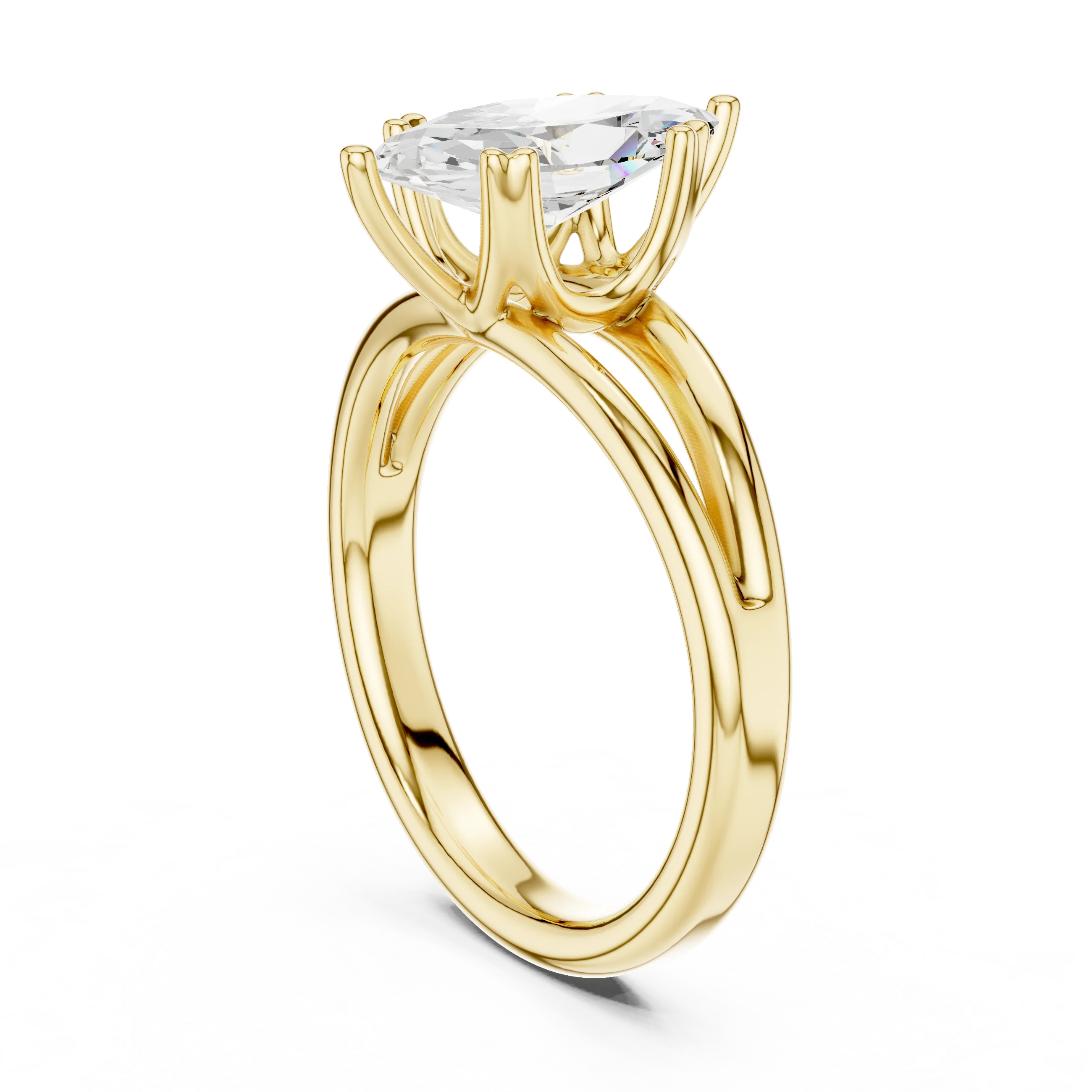 Marquise Shape Diamond Solitaire Engagement Ring