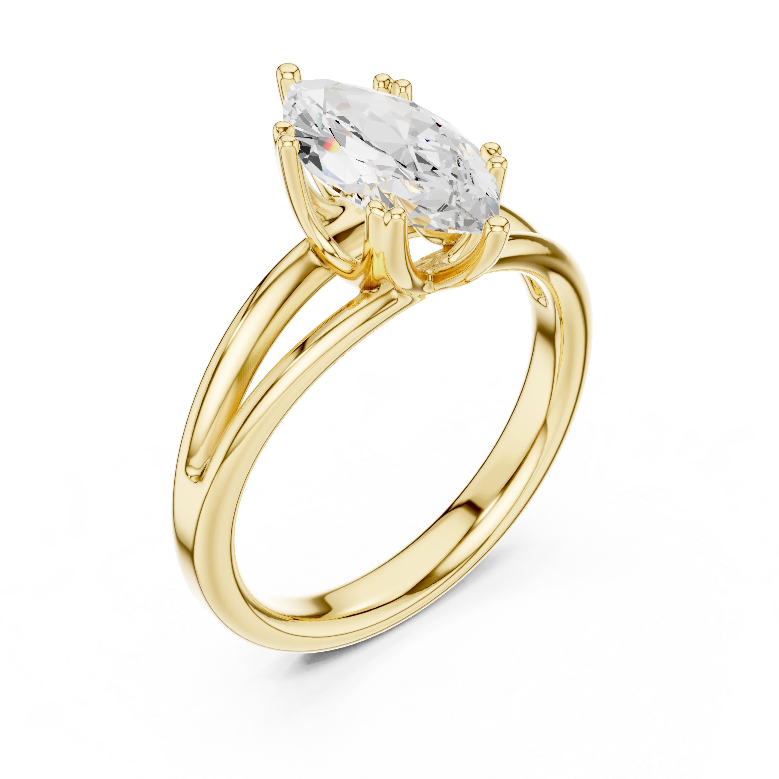 Marquise Shape Diamond Solitaire Engagement Ring