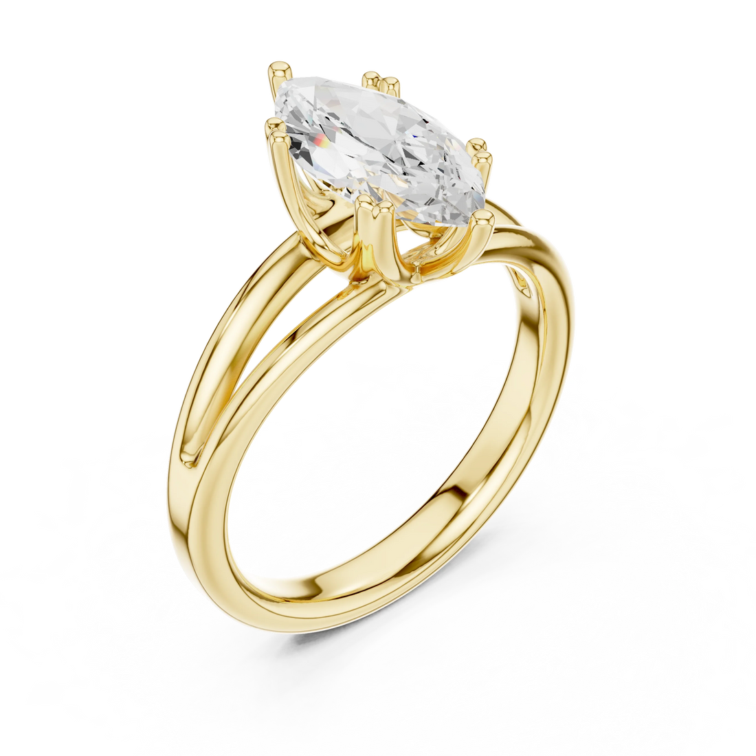Marquise Shape Diamond Solitaire Engagement Ring