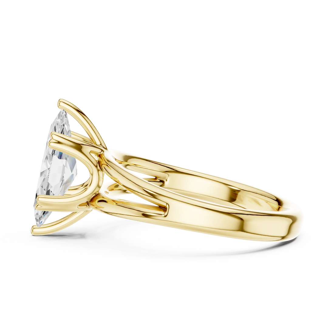 Marquise Shape Diamond Solitaire Engagement Ring