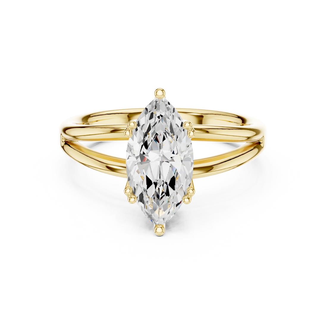 Marquise Shape Diamond Solitaire Engagement Ring