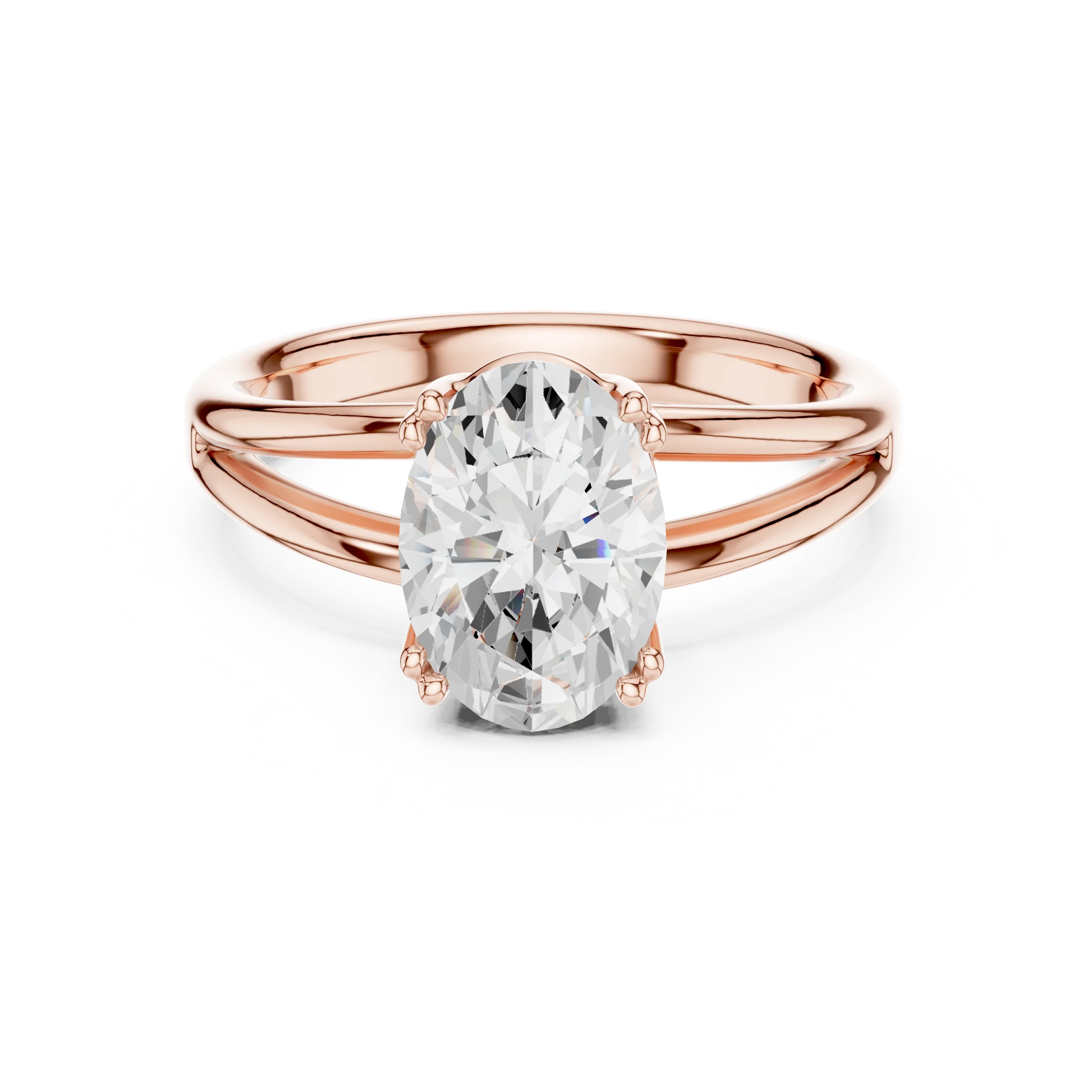 Oval Shape Diamond Solitaire Engagement Ring