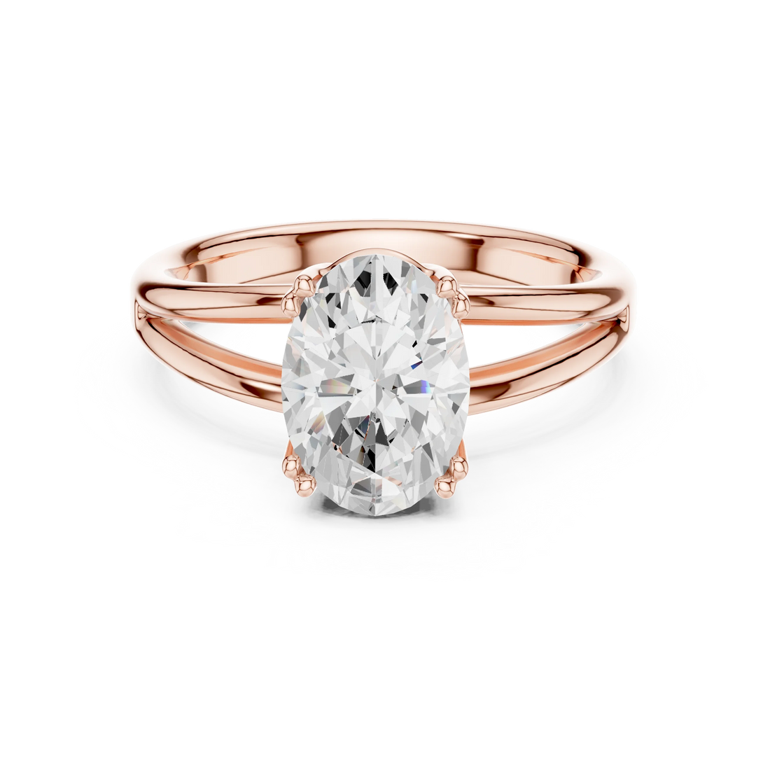 Oval Shape Diamond Solitaire Engagement Ring