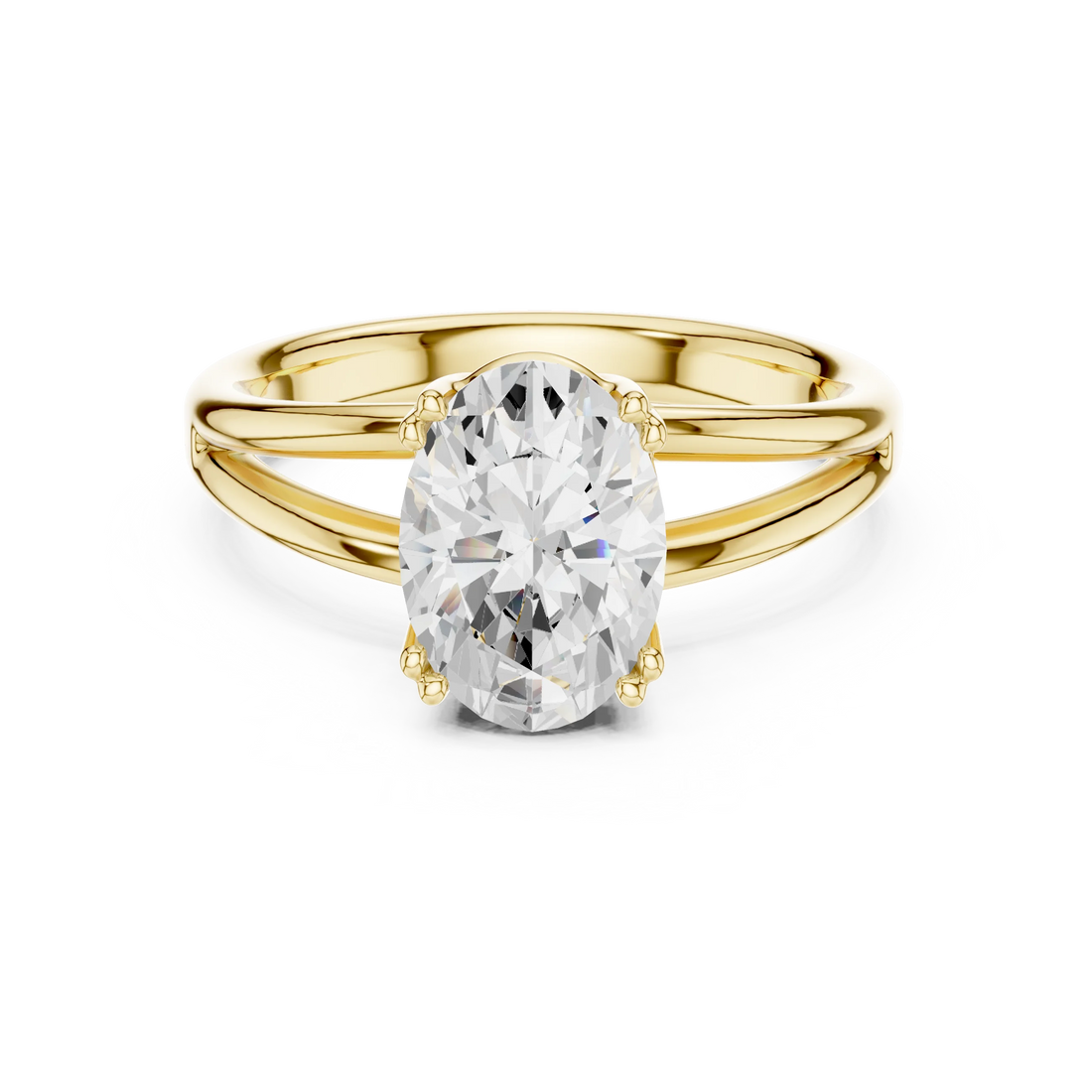 Oval Shape Diamond Solitaire Engagement Ring