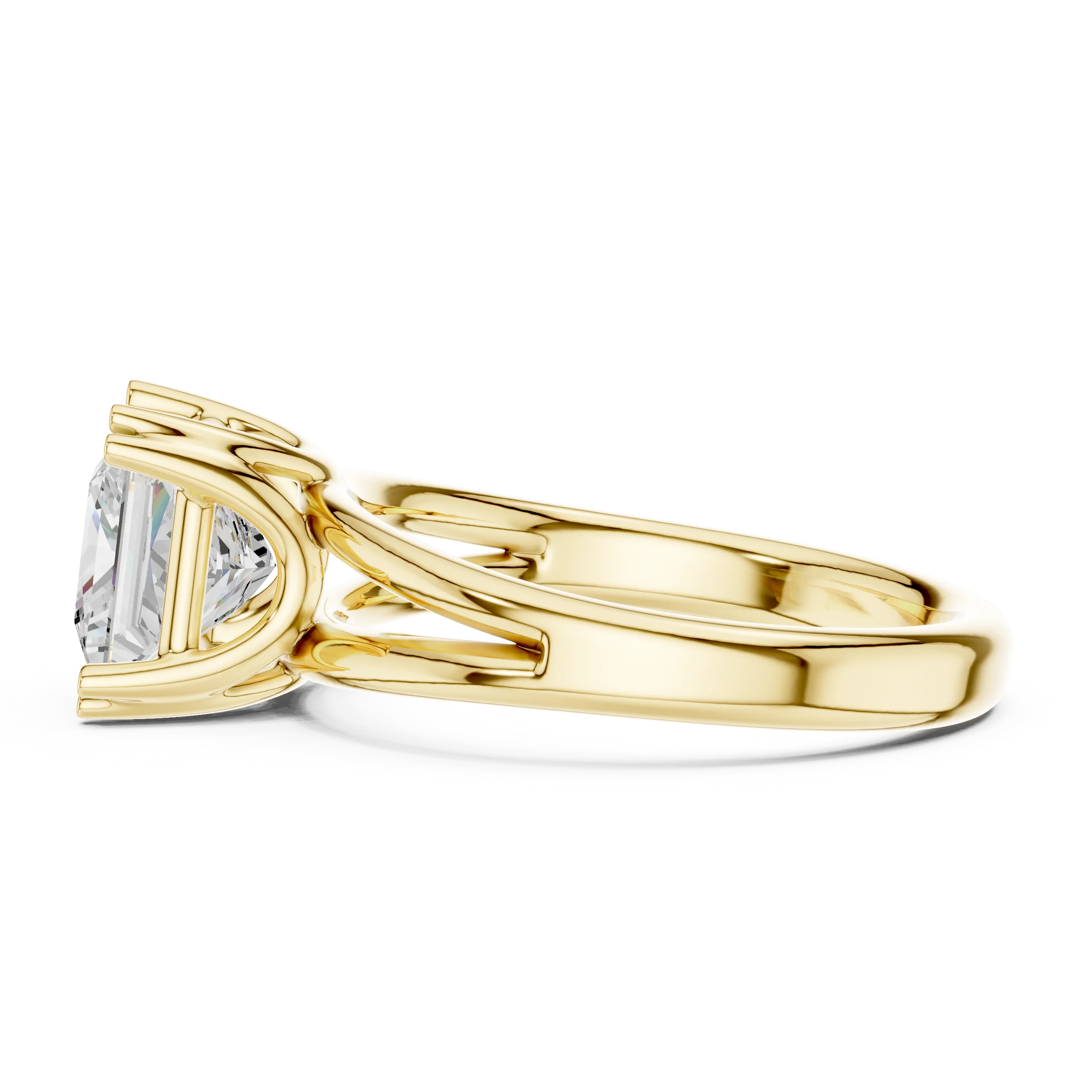 Princess Shape Diamond Solitaire Engagement Ring