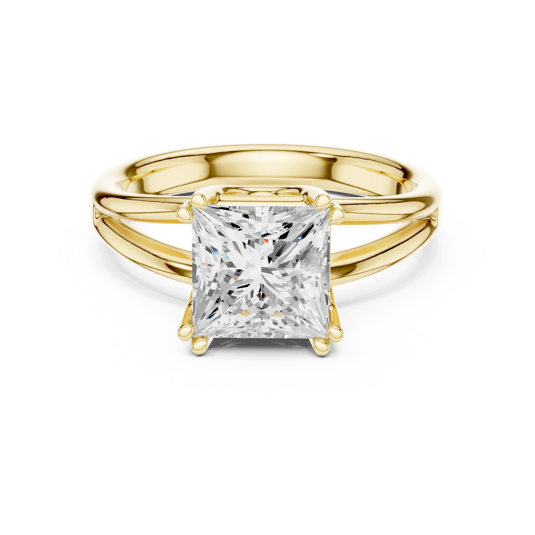 Princess Shape Diamond Solitaire Engagement Ring