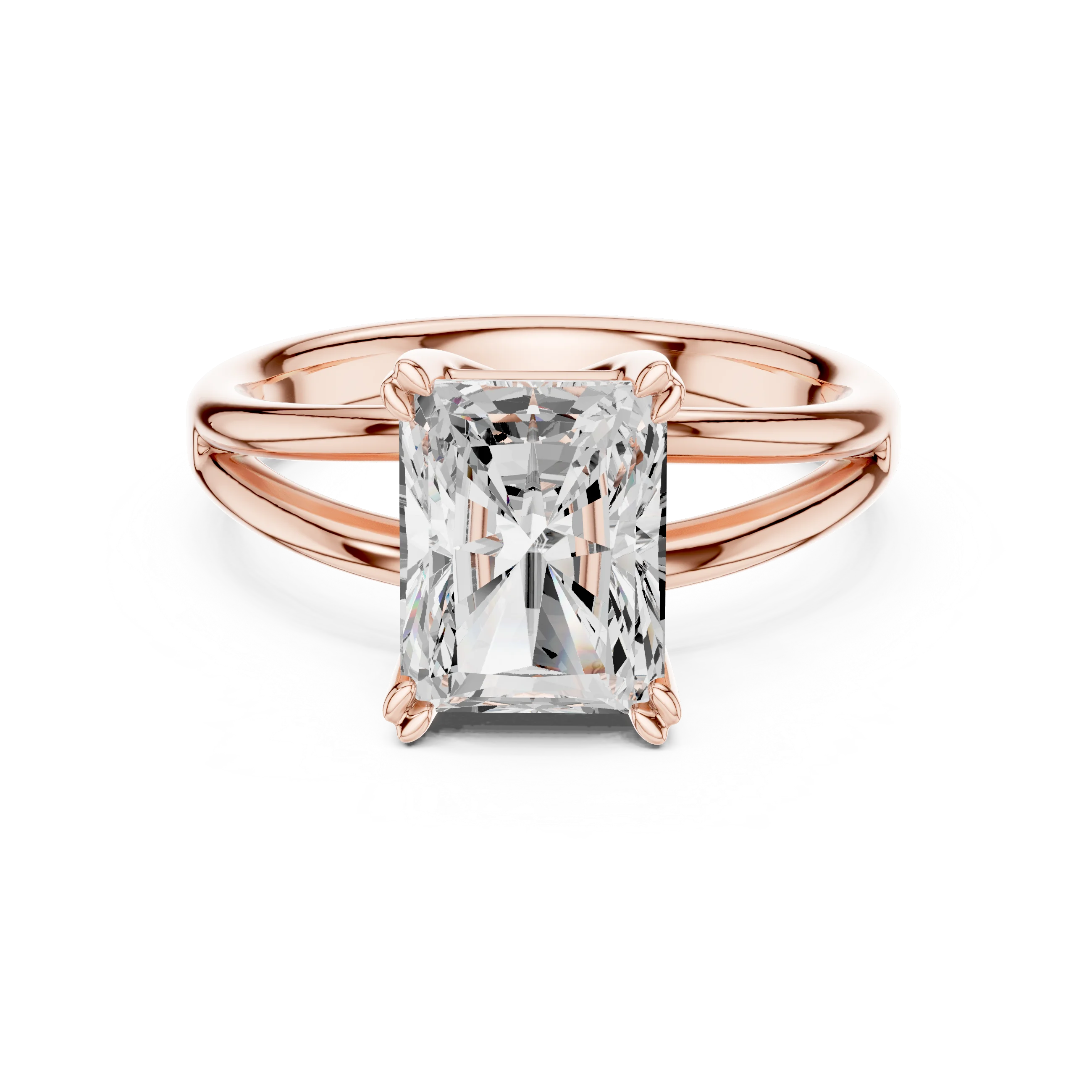 Radiant Shape Diamond Solitaire Engagement Ring