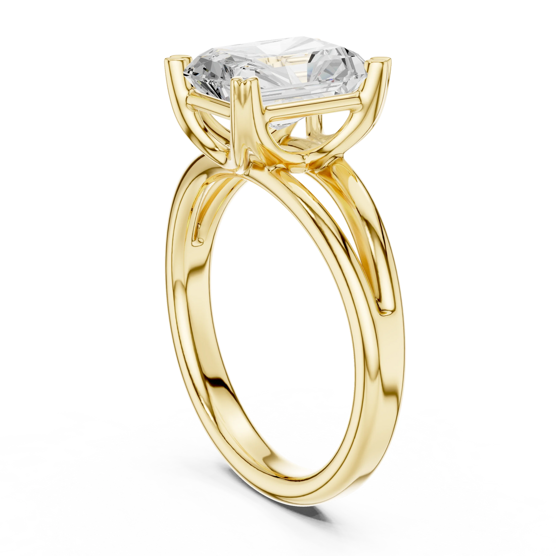 Radiant Shape Diamond Solitaire Engagement Ring