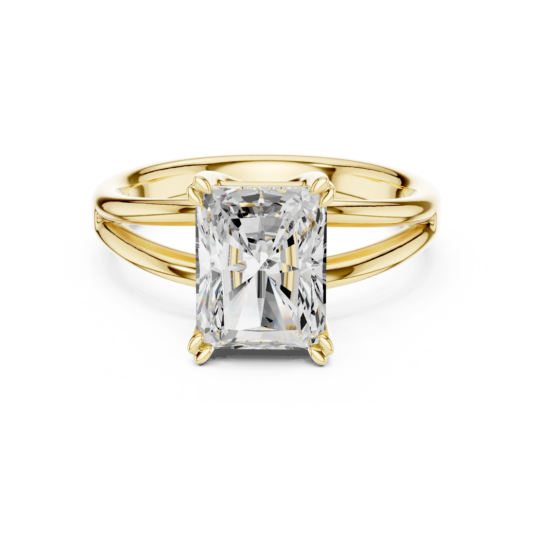 Radiant Shape Diamond Solitaire Engagement Ring