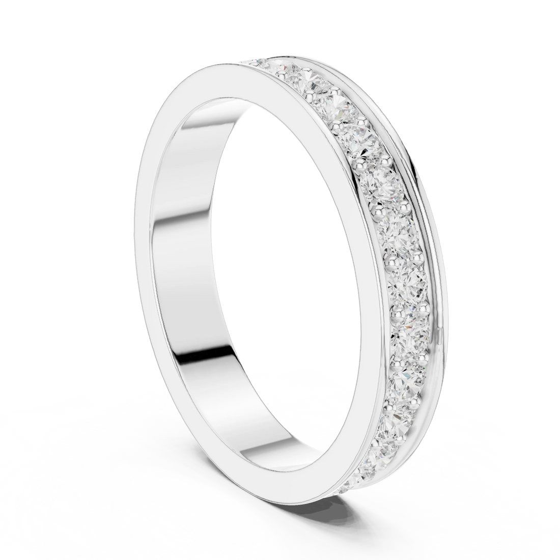 Round-Cut Diamond Full Eternity Band