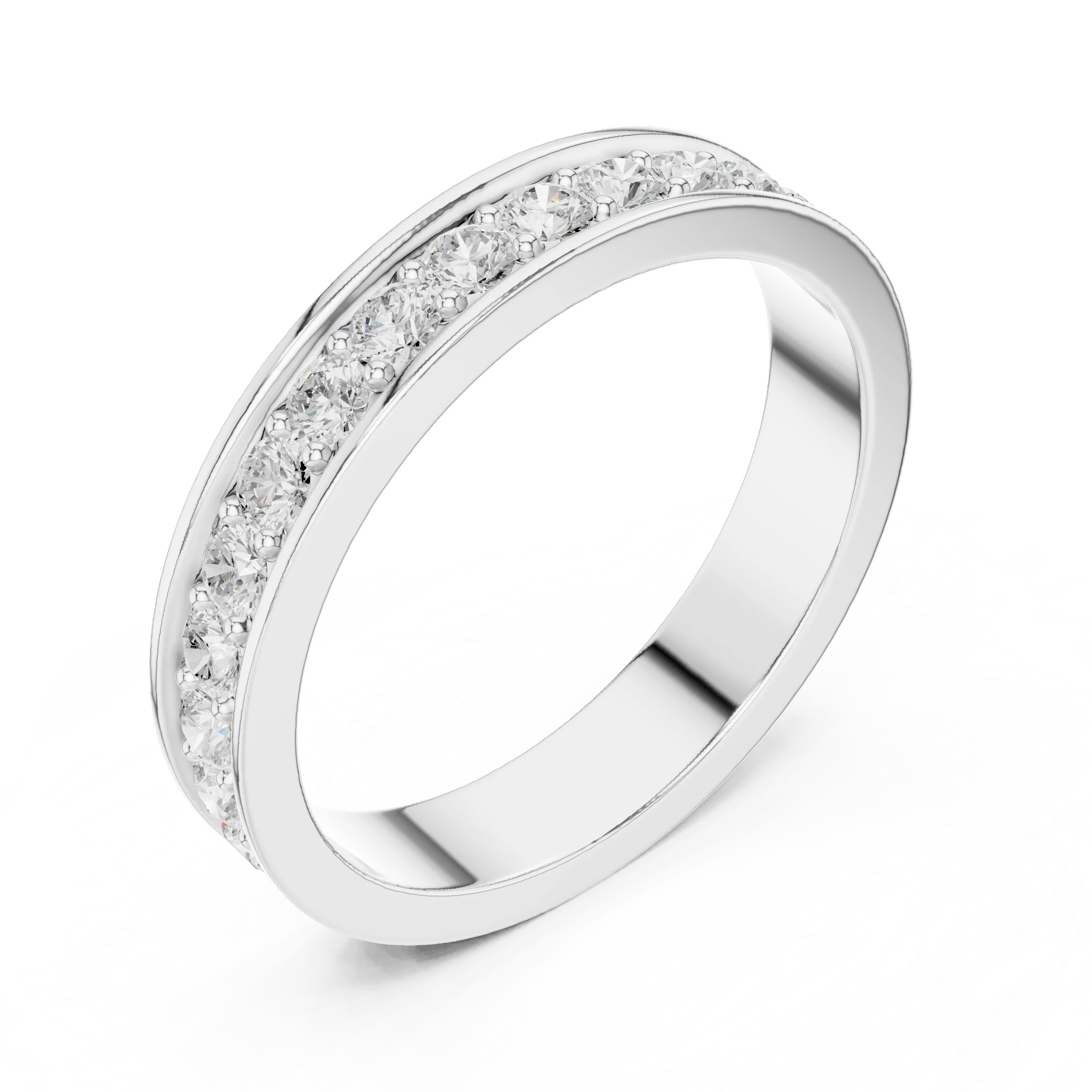 Round-Cut Diamond Full Eternity Band
