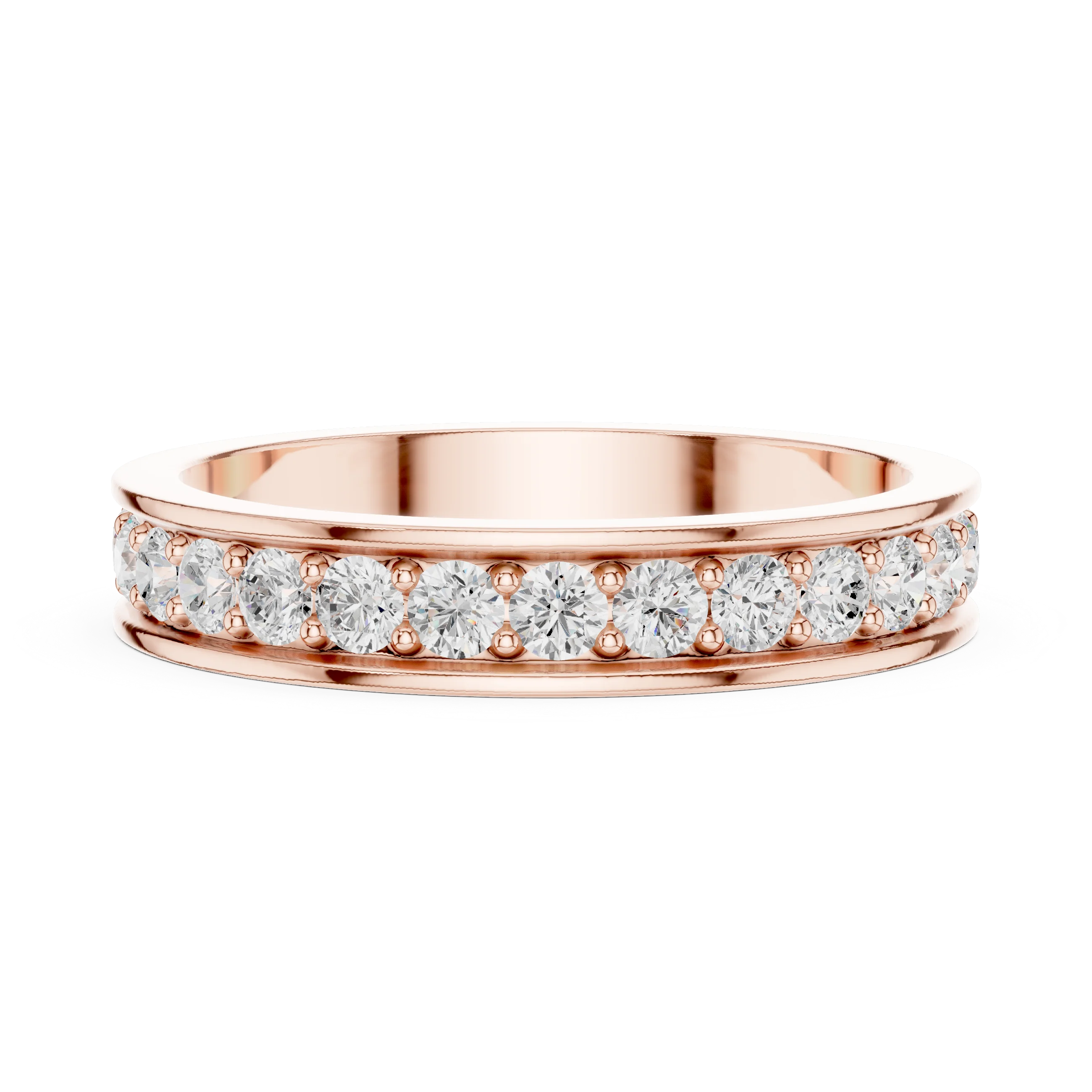 Round-Cut Diamond Full Eternity Band