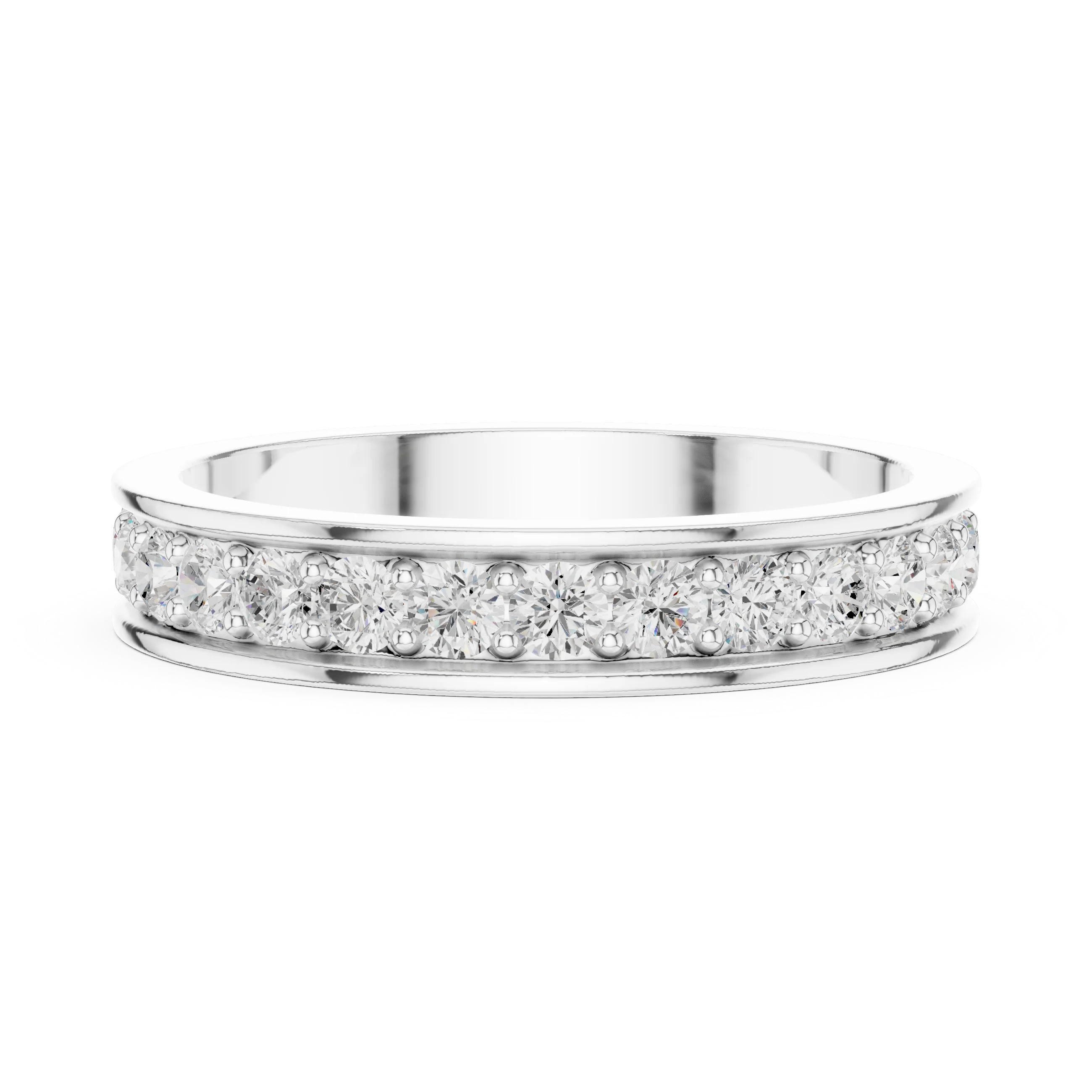 Round-Cut Diamond Full Eternity Band