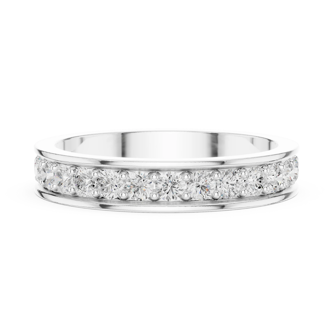 Round-Cut Diamond Full Eternity Band